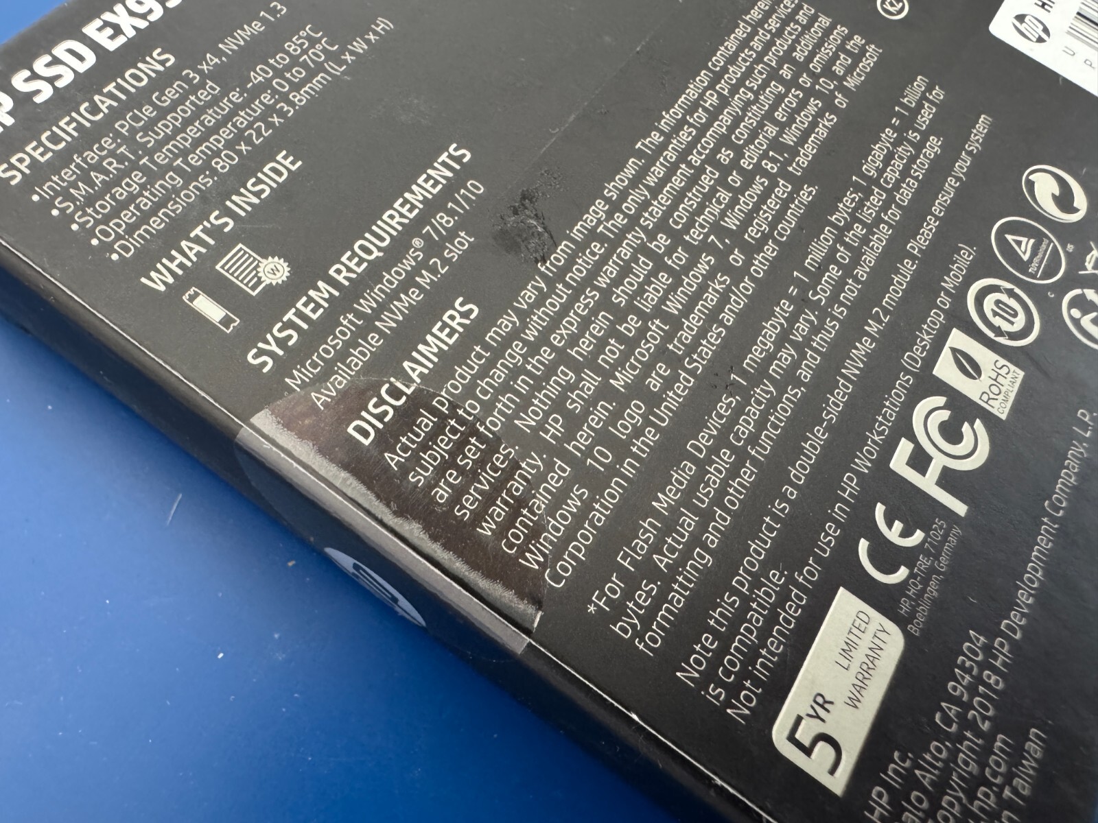 HP EX950 M.2 2TB PCIe 3.1 x4 NVMe 3D TLC NAND Internal SSD 5MS24AA#ABC - Image 4