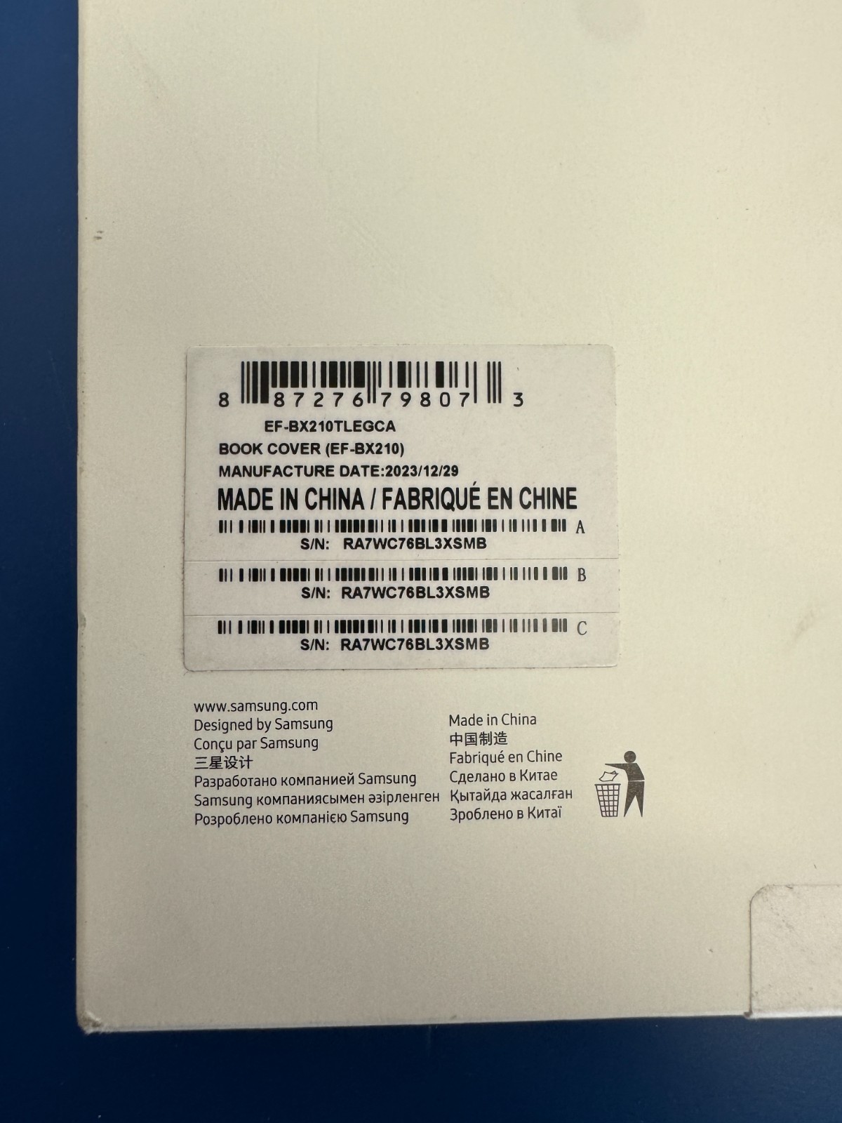 Samsung Galaxy Tab A9+ Book Cover Blue - Image 2