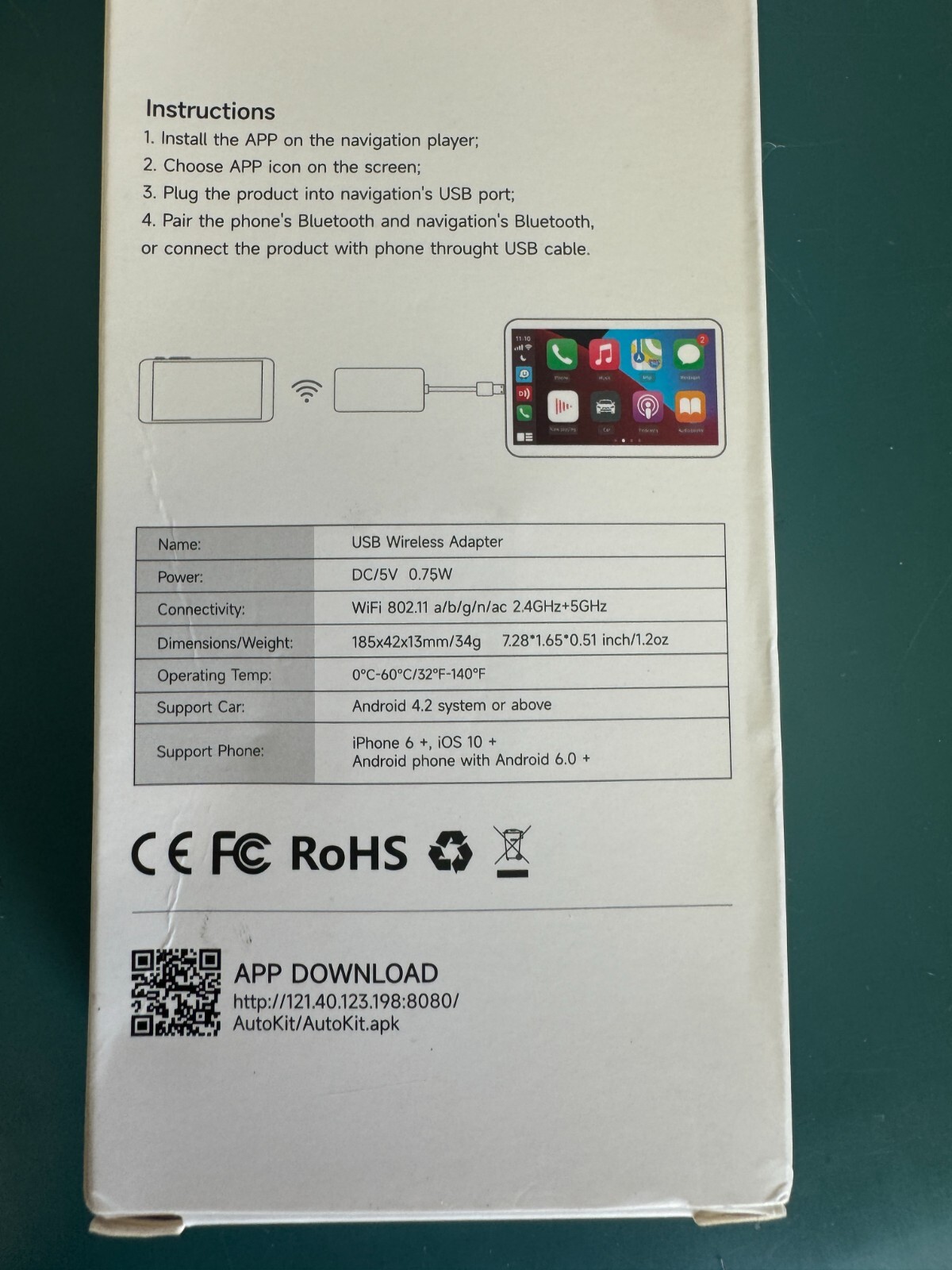 Carlinkit USB Wireless Android Auto Adapter Apple CarPlay Dongle Multimedia Play - Image 3