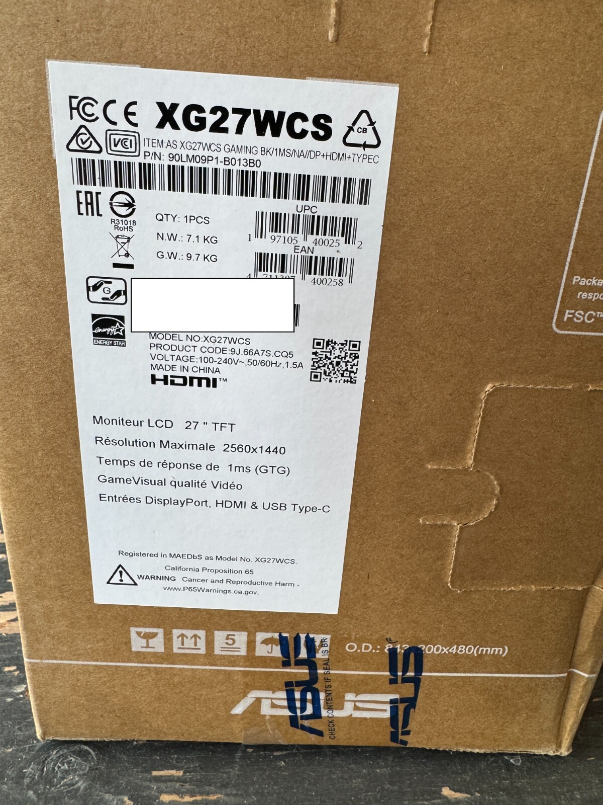 ASUS - ROG Strix 27 Curved 1440P 180Hz FreeSync Gaming Monitor HDR XG27WCS - Image 2