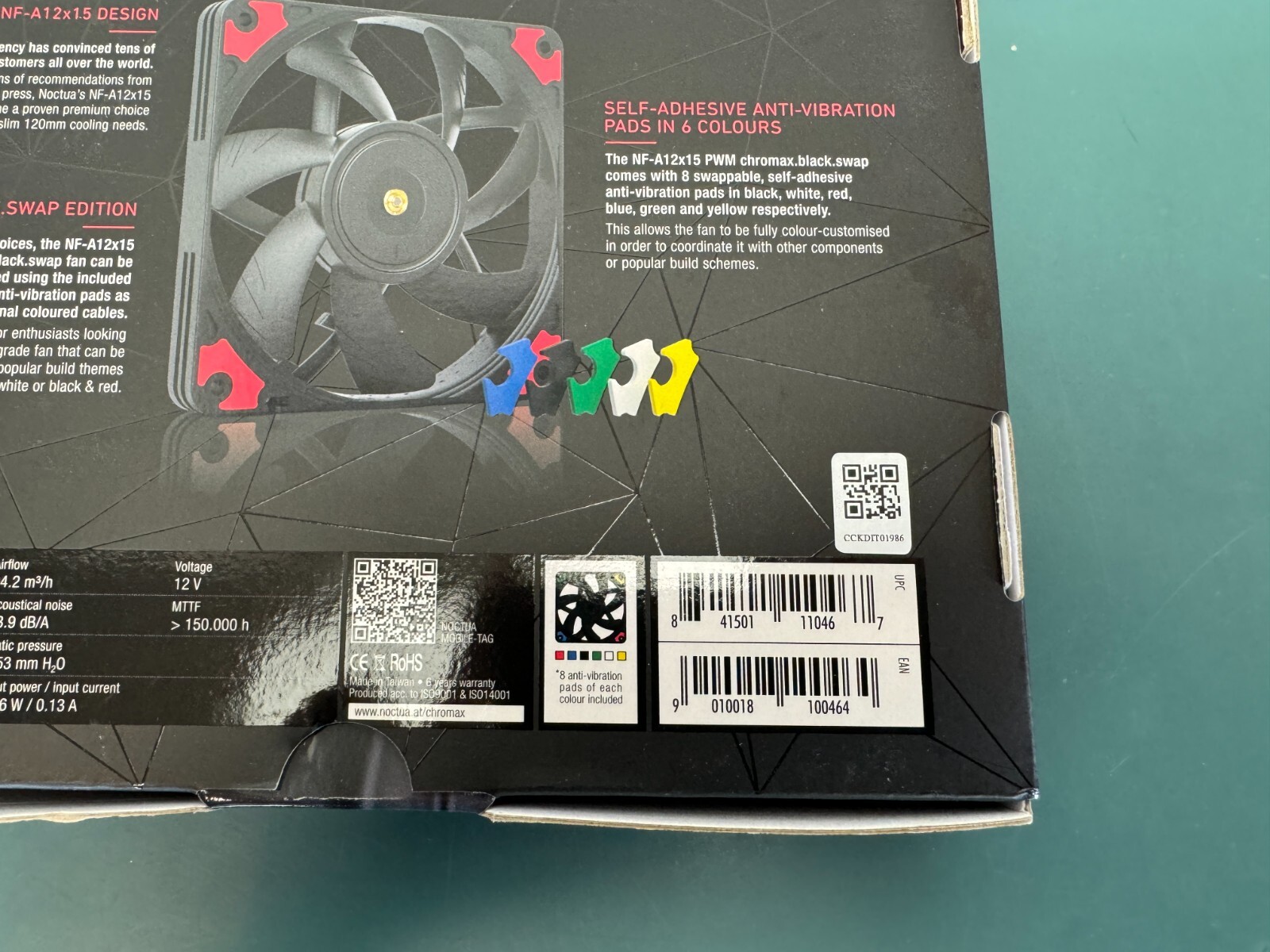 Noctua NF-A12x15 PWM chromax.Black.swap, Premium Quiet Slim Fan, 4-Pin (120x15mm - Image 3