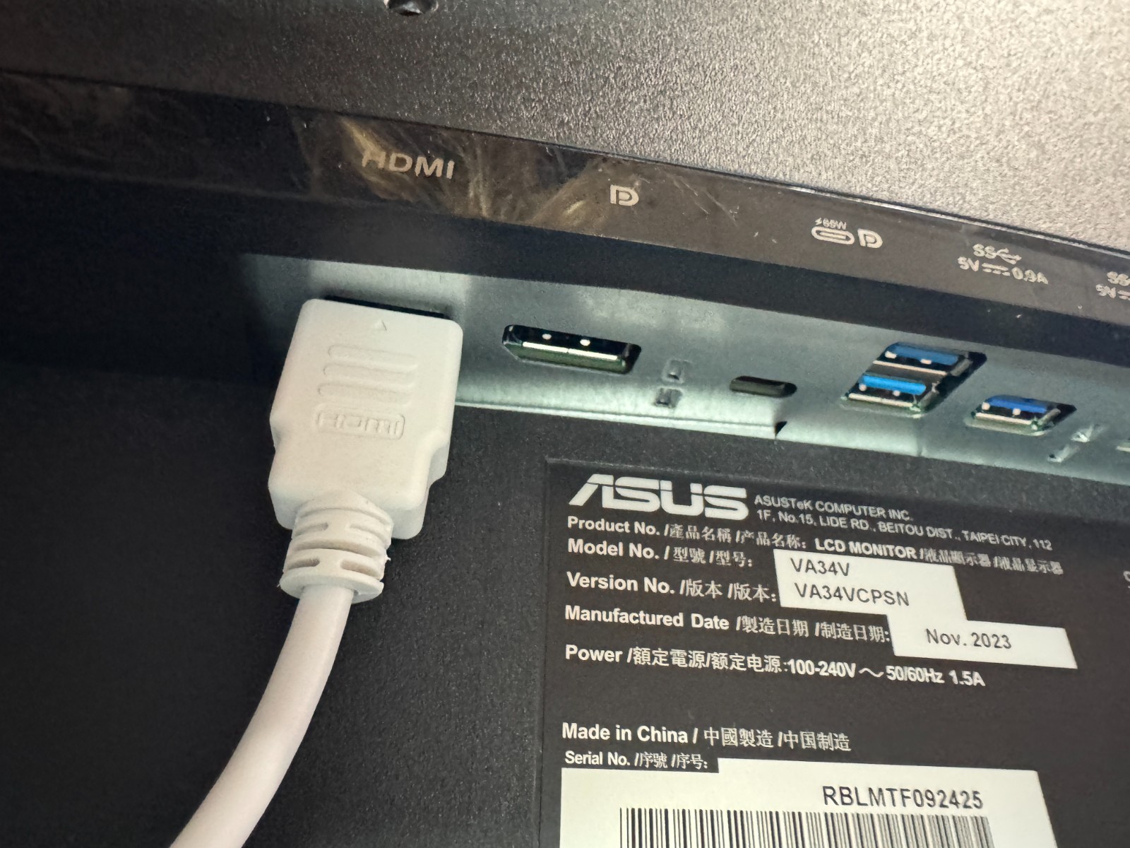 ASUS VA34VCPSN 34" 3440 x 1440 100 Hz VA 300 cd/m 3000:1 4 ms curved Monitor - Image 10