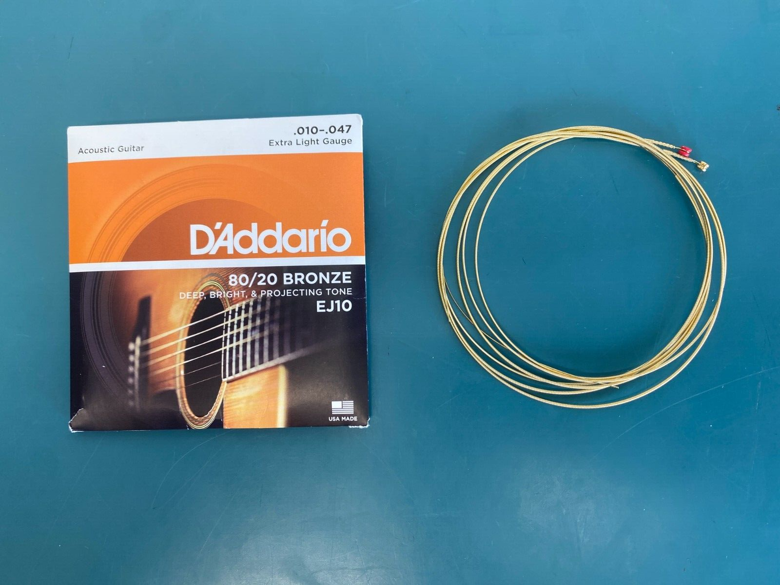 D'Addario Extra Light Acoustic Guitar Strings EJ10 ONLY 5TH AND 6TH