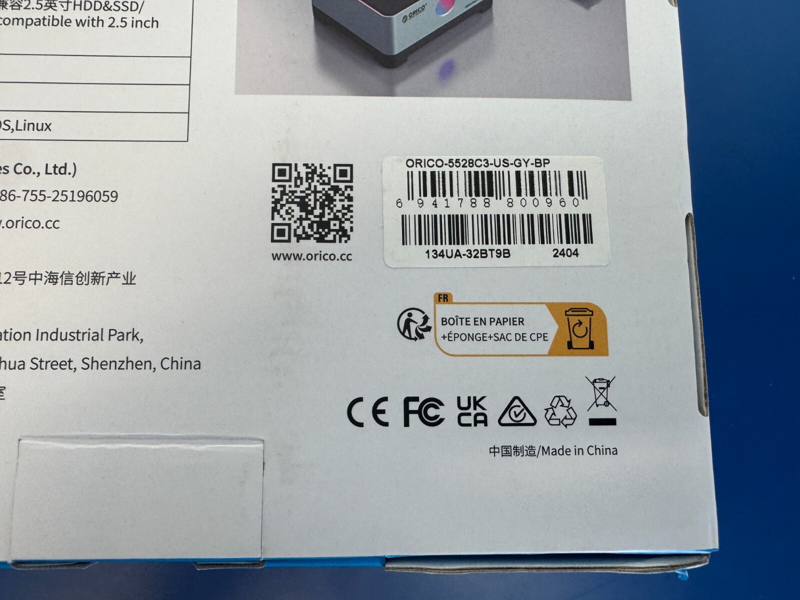 ORICO 2.5/3.5" HDD Docking Station USB 3.2 Gen2 to SATA RGB Offline Clone 18TB - Image 4