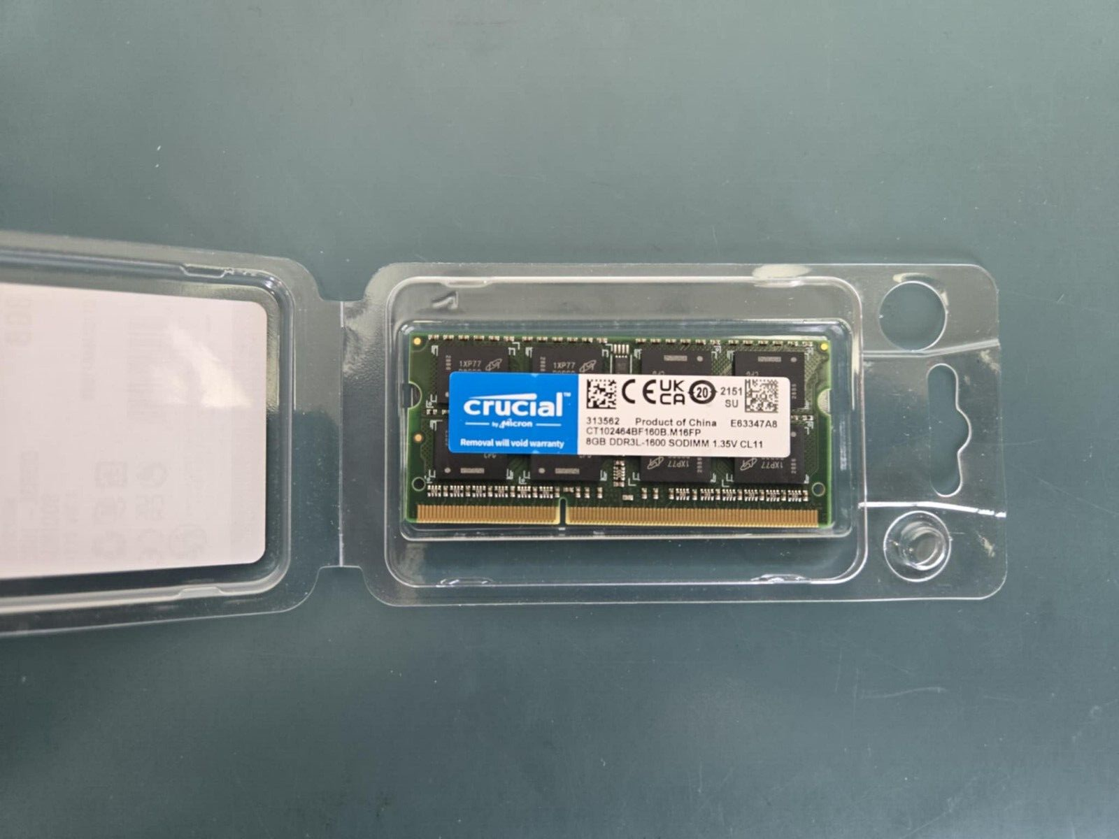 Crucial 8GB PC3L-12800 DDR3L-1600 CL11 Laptop Memory CT102464BF160B.M16FP - Image 2