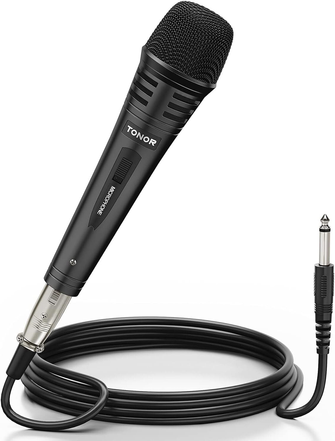 Dynamic Karaoke Microphone for Singing with 5M XLR Cable, Metal Handheld Mic K1