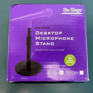 On-Stage Stands DS7200B Desktop Microphone Desk Black Table Mic Stand