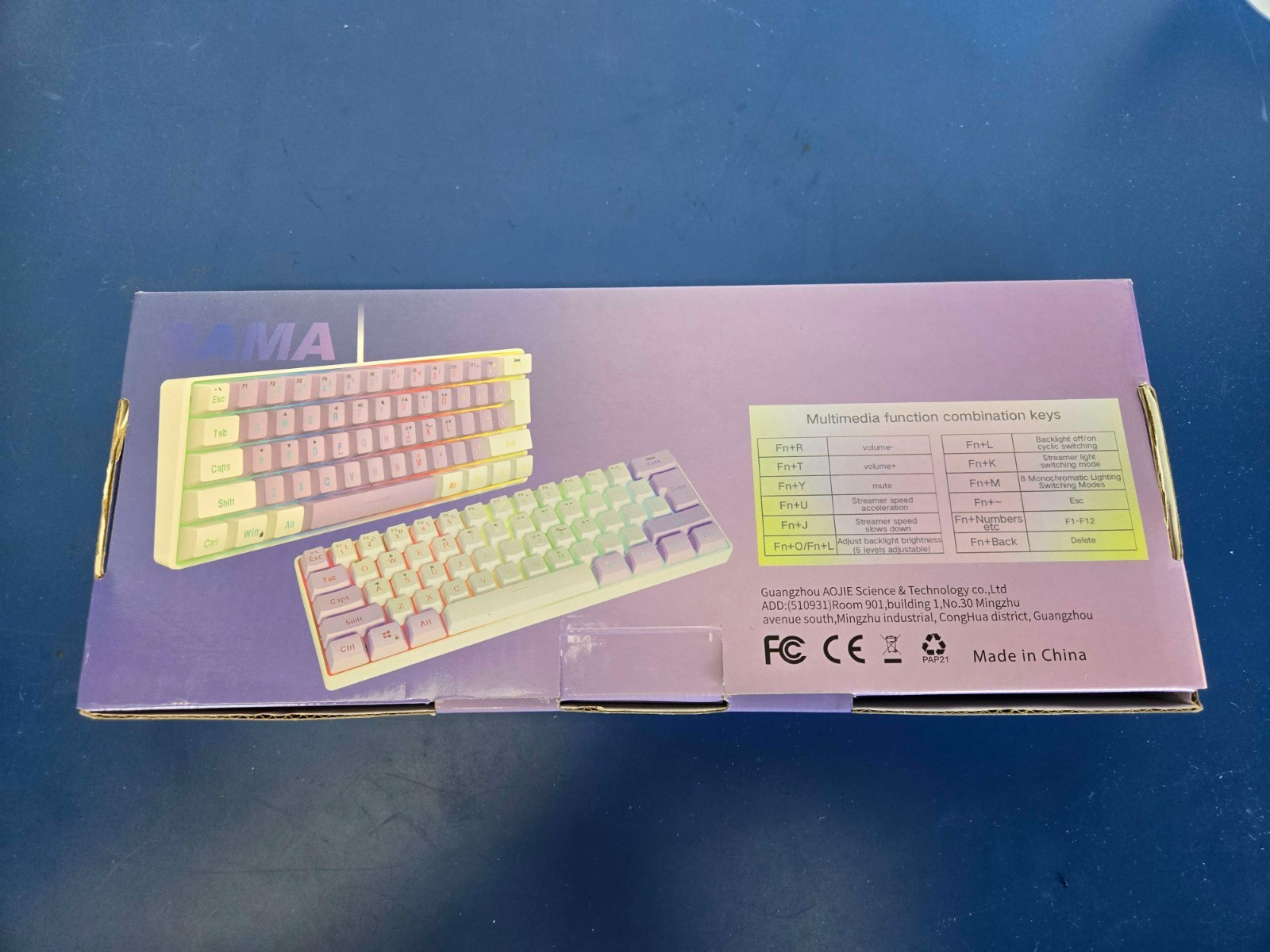 SAMA G91 Keyboard 60 Percent, 61 Keys RGB Backlit Wired - Black - Image 6