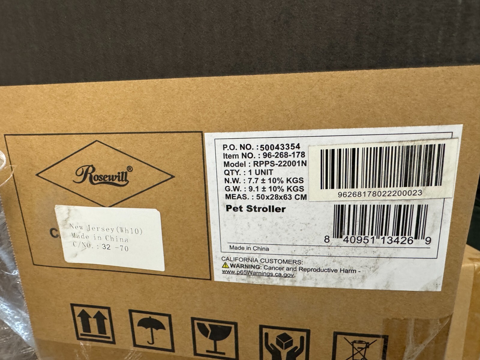 Rosewill RPPS-22001N 3-in-1 Pet Stroller for Cats, Small/Medium Dogs Navy color - Image 5