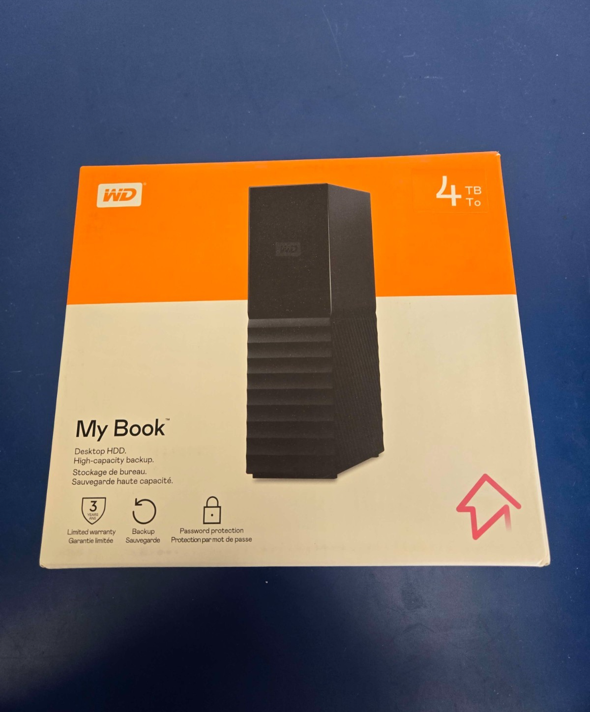 WD - My Book 4 TB External USB 3.2 External Hard Drive WDBBGB0040HBK - Image 2
