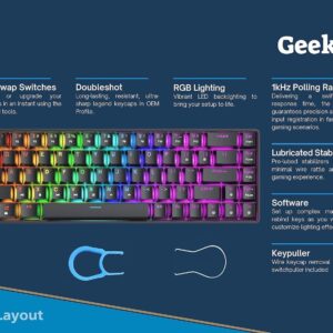 Geeky GK65 SE Gaming Machanical Keyboard 68 Keys Multi Color RGB Hot Swapable