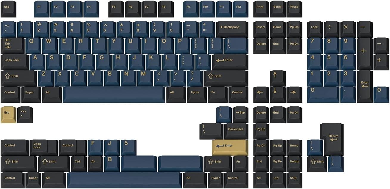 GMK Uniqey Blue Samurai ustom Mechanical Keyboard Keycap Set - 153-keys