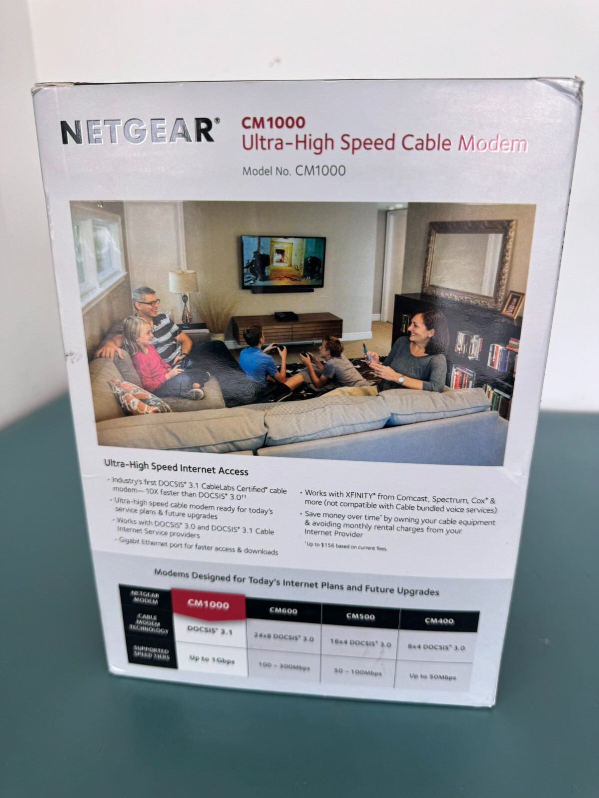 NETGEAR CM1000-100NAS High-Speed Cable Modem - Black - Image 2