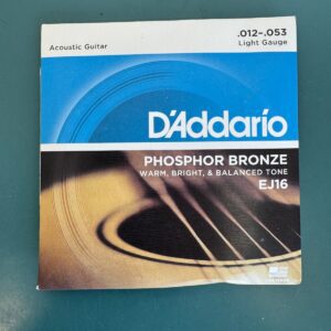 D'Addario EJ16 12-53 Light Phosphor Bronze Acoustic Guitar Strings