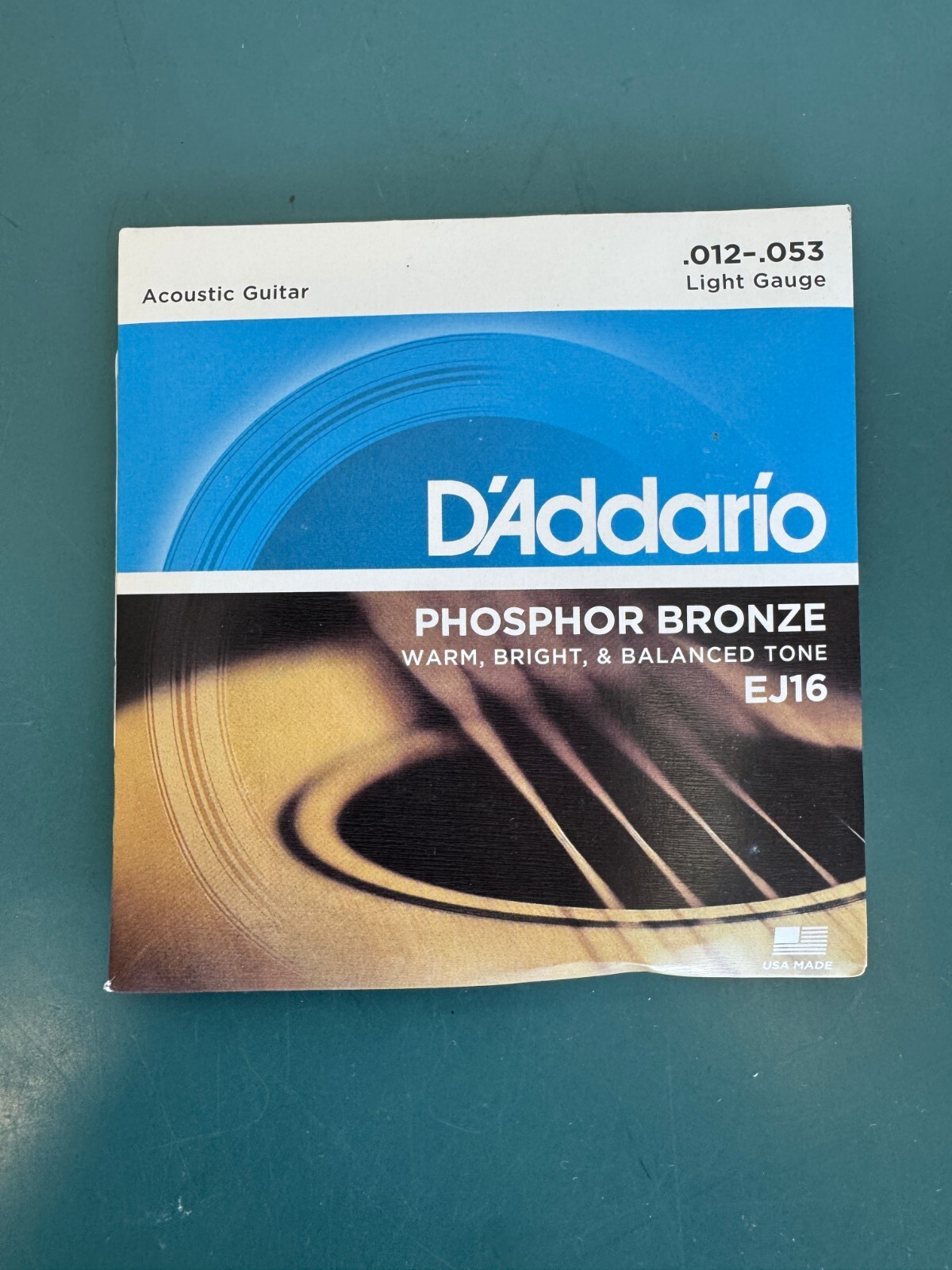 D'Addario EJ16 12-53 Light Phosphor Bronze Acoustic Guitar Strings