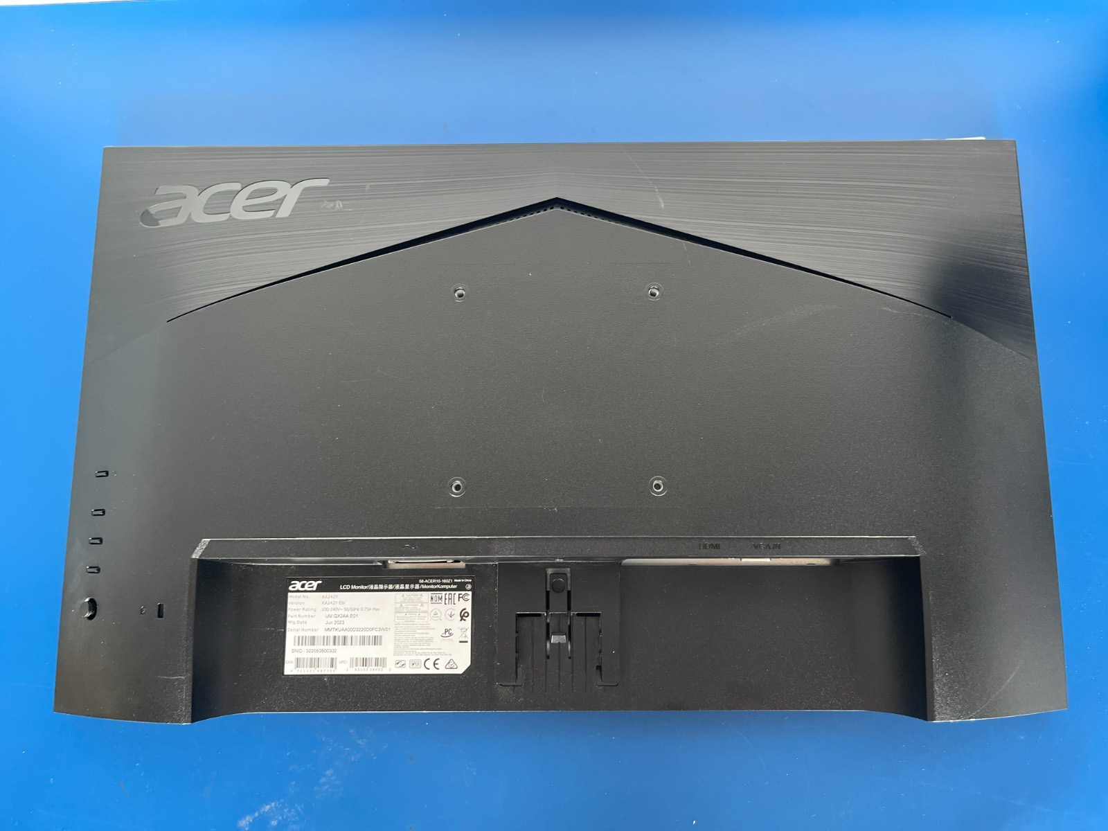 Acer KA242Y 23.8" Widescreen LCD Monitor IPS 1ms VRB Free Sync MISSING STAND - Image 3