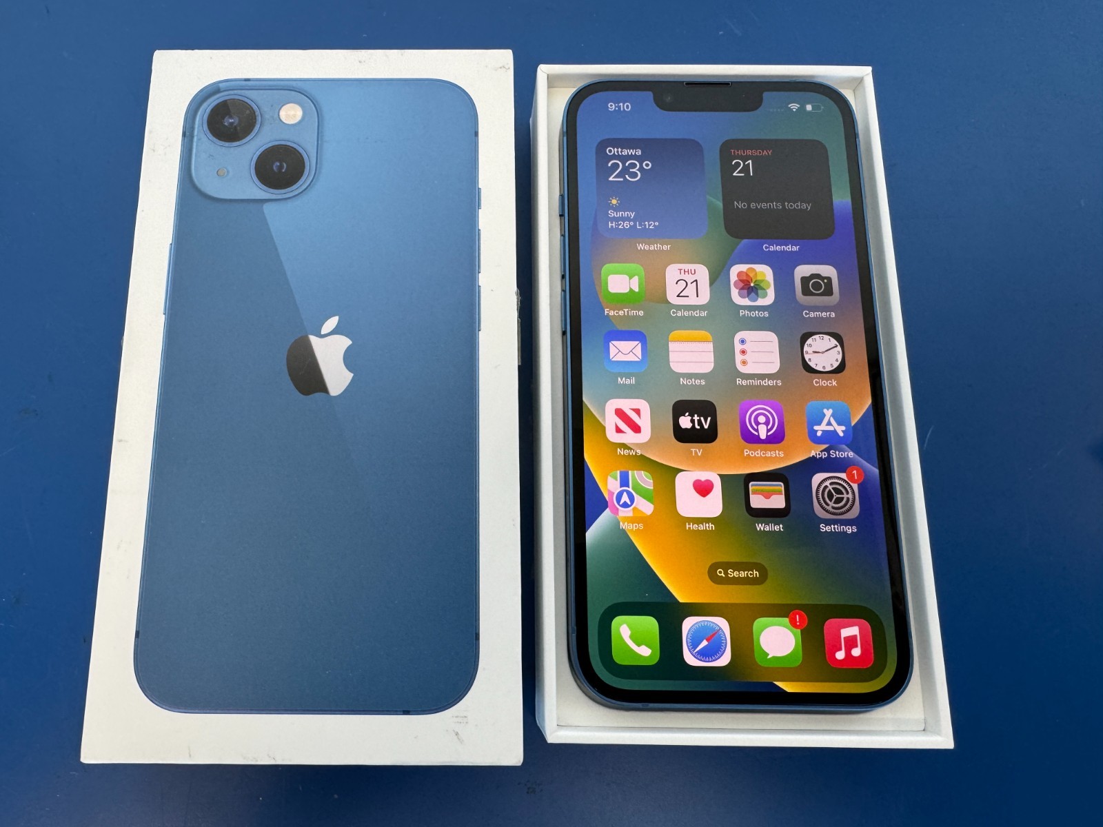 Apple iPhone 13 - 128GB - Blue (Unlocked) (CA) 100% battery health - Image 2