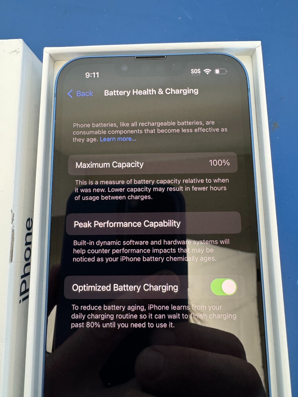 Apple iPhone 13 - 128GB - Blue (Unlocked) (CA) 100% battery health - Image 7