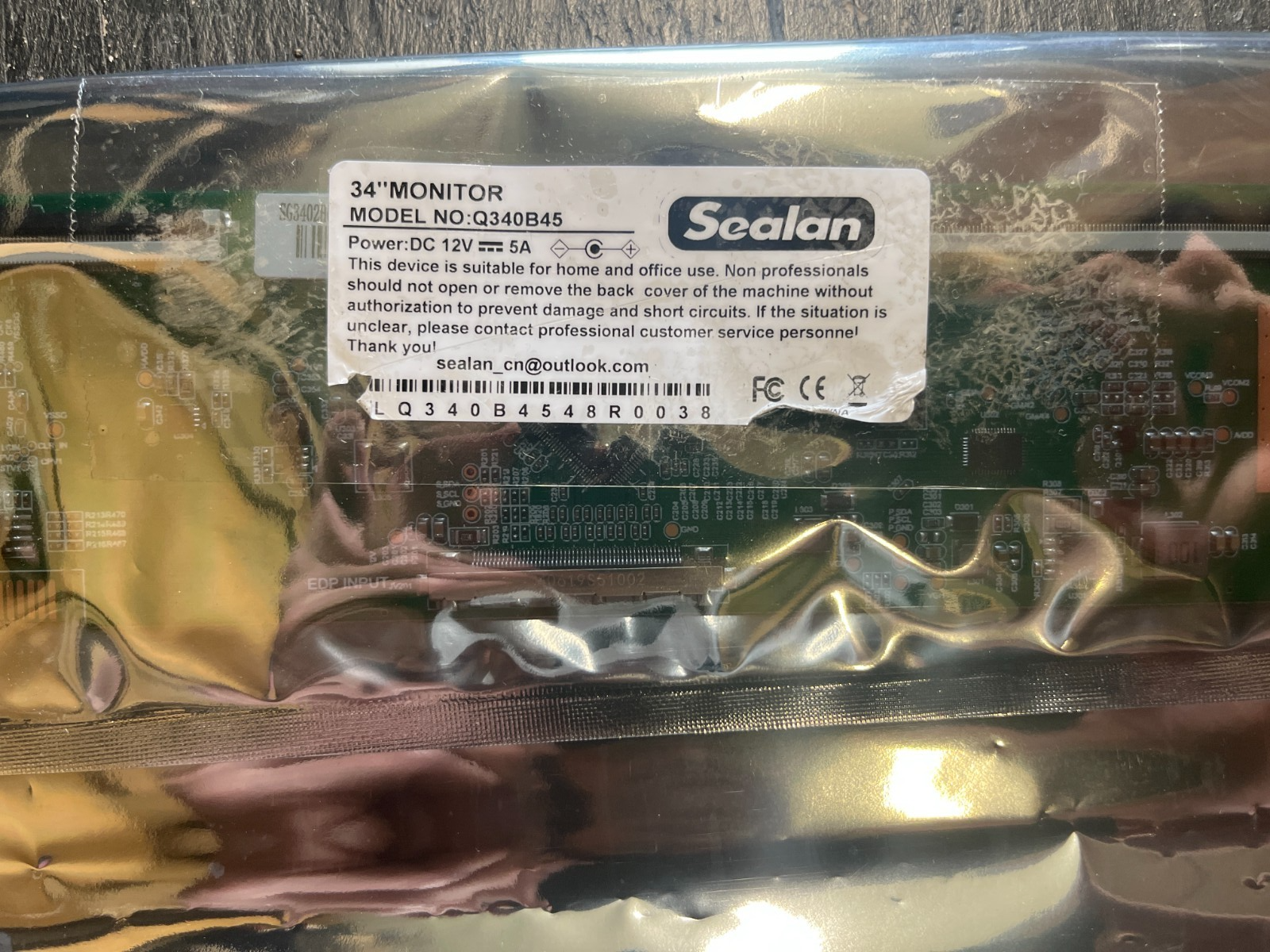 SEALAN Q340B45 Monitor MAIN BOARD + T-CON REPAIR - Image 2