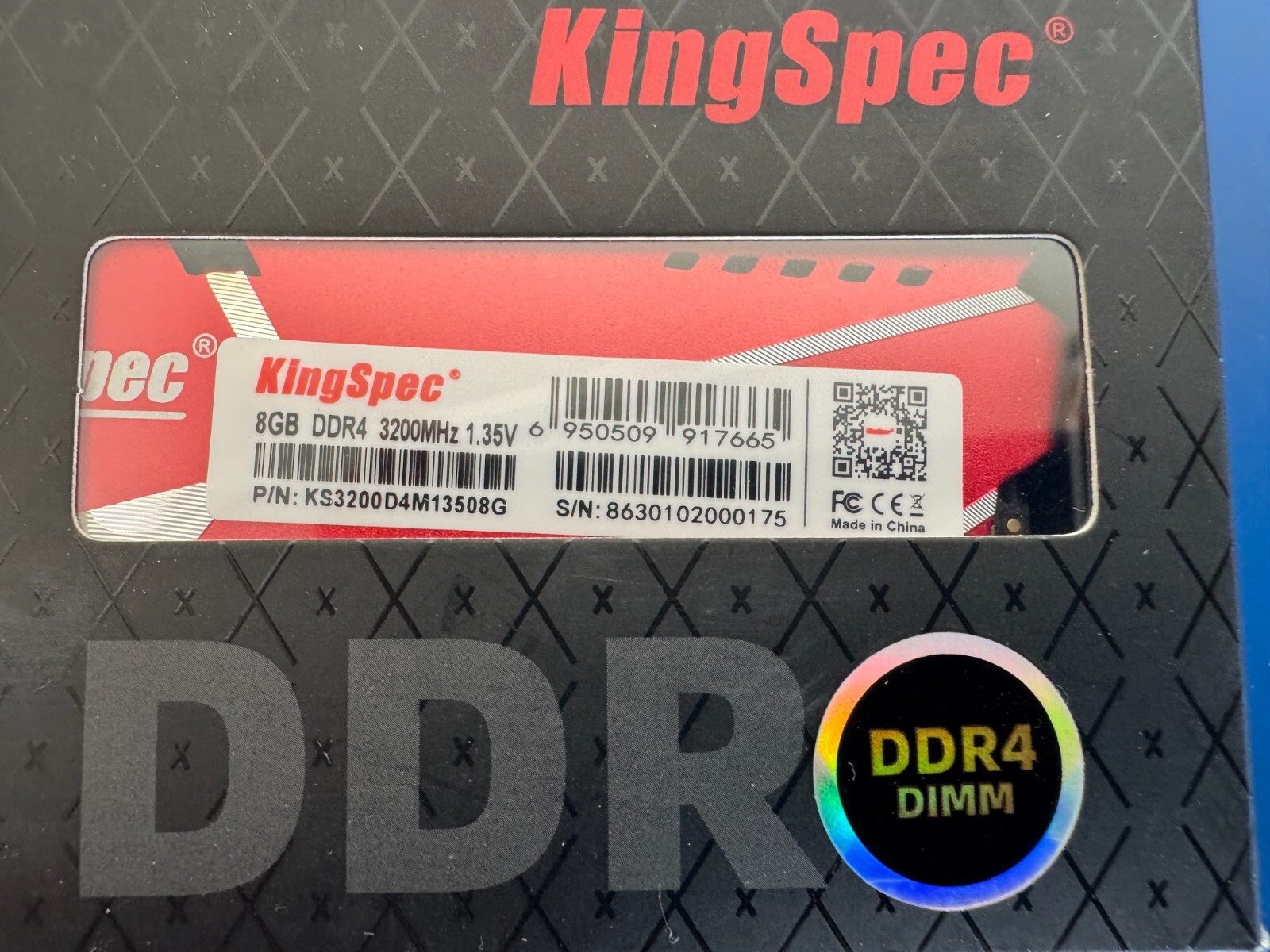 KingSpec STORM 8GB DDR4 3200mhz 1.35v Memory RAM DIMM Red KS3200D4M13508G - Image 3