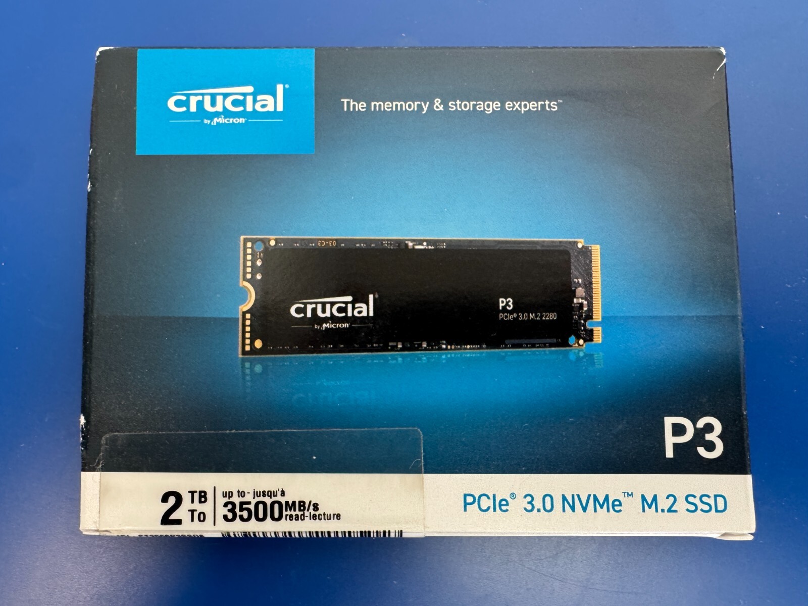 Crucial P3 2TB PCIe 3.0 3D NAND NVMe M.2 SSD up to 3500MB/s CT2000P3SSD8