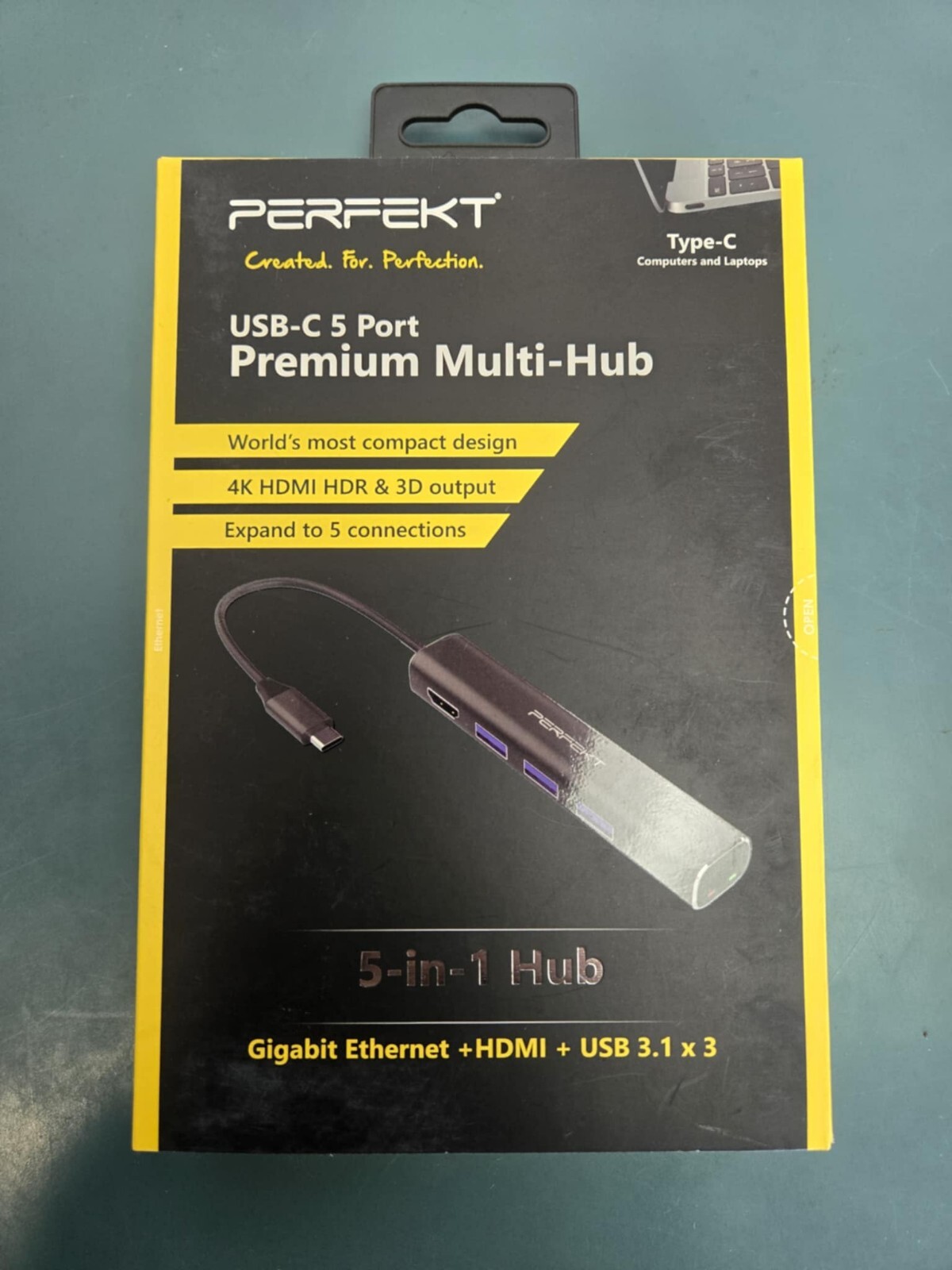Perfekt USB-C 5 Port PREMIUM MULTI-HUB HMDI/USB/ETHERNET - Image 2