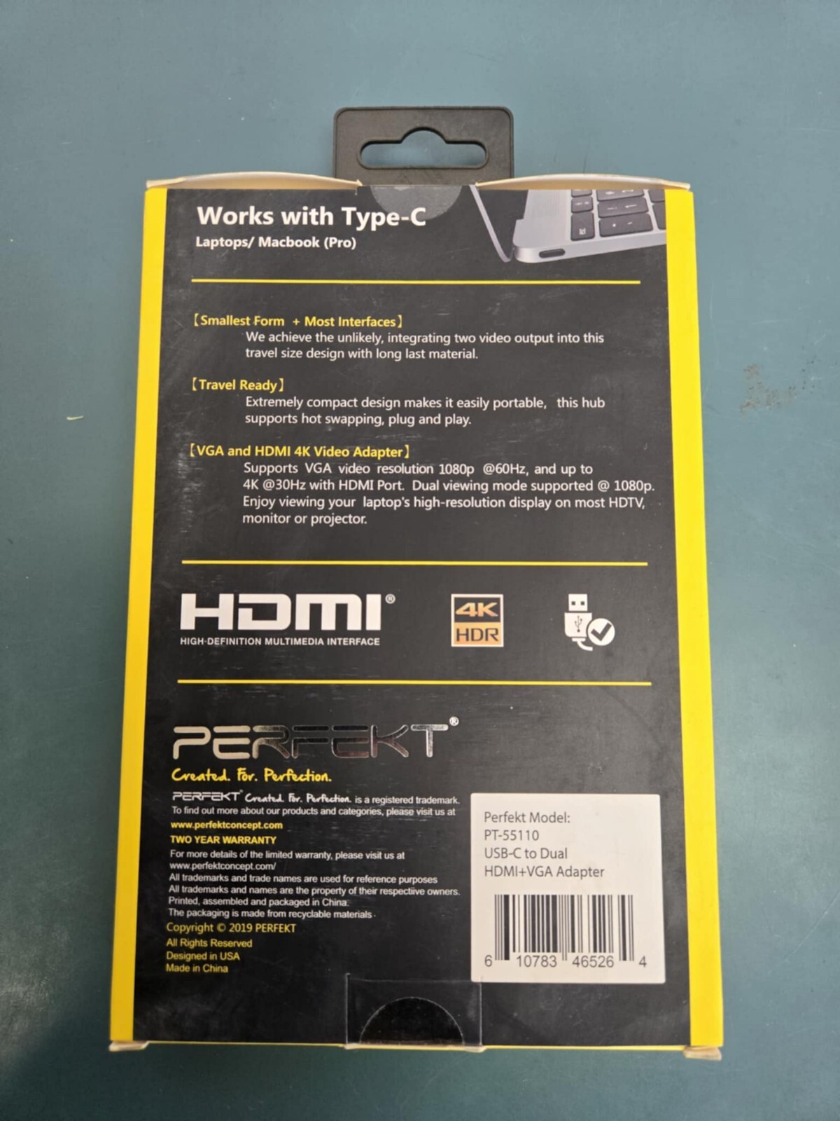 Perfekt USB-C to dual HMDI + VGA Adapter PREMIUM UHD - Image 2