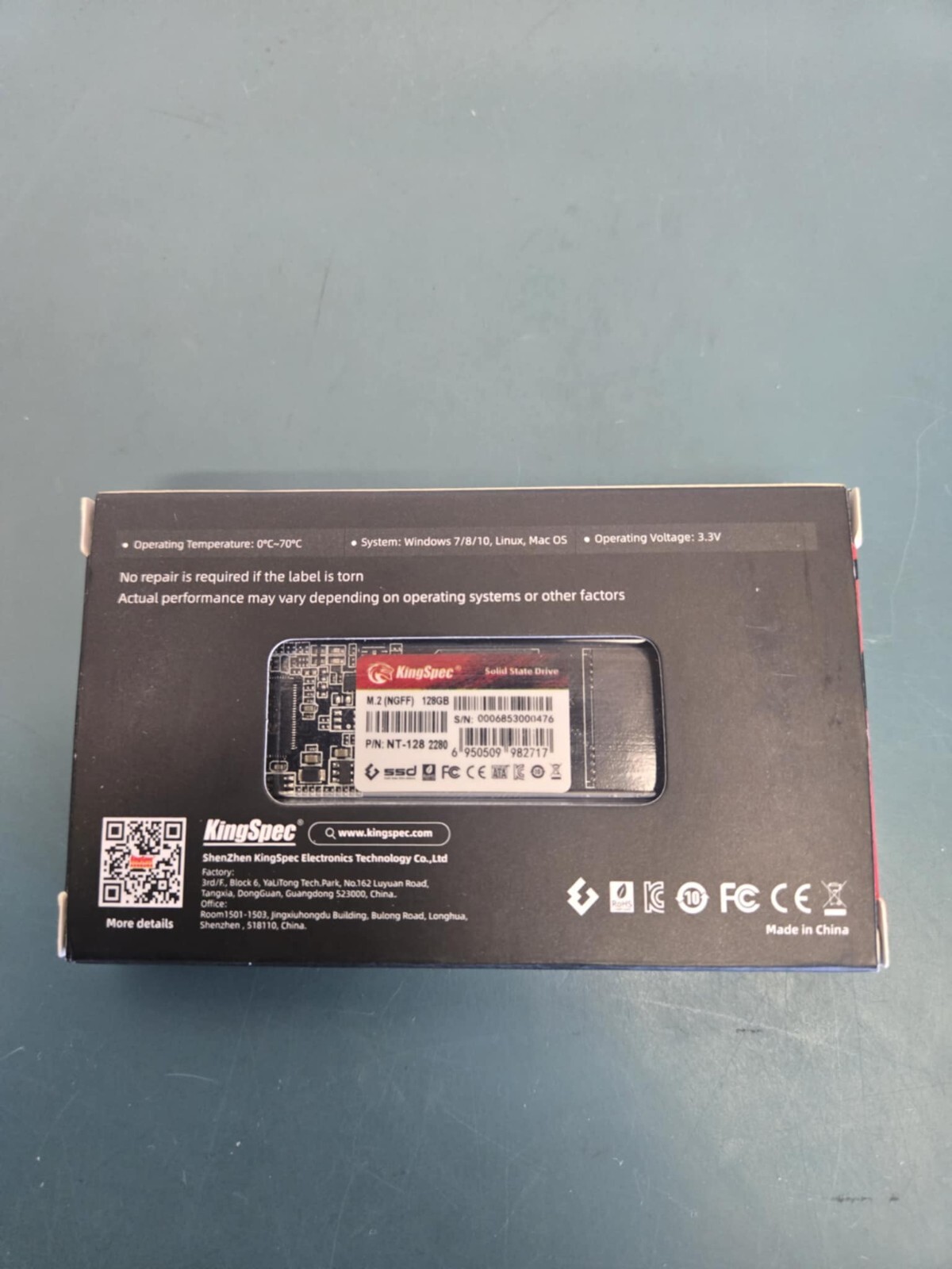 KingSpec NT-128 2280 128 GB Sata3 6Gb/s Internal SATA Solid State Drive - Image 3