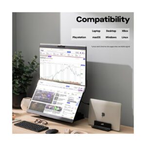 Mobile Pixels Geminos Dual 24" Stacked Computer Monitor (116-1001P01)
