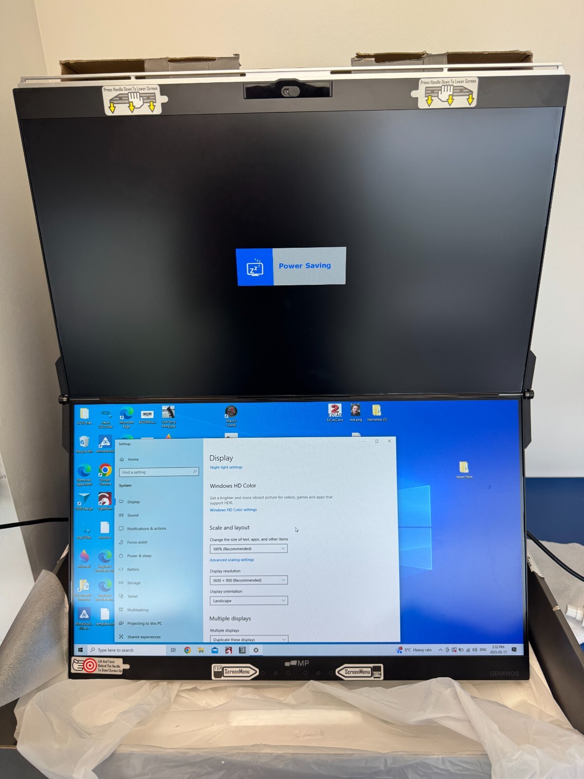 Mobile Pixels Geminos Dual 24" Stacked Computer Monitor (116-1001P01) - Image 13