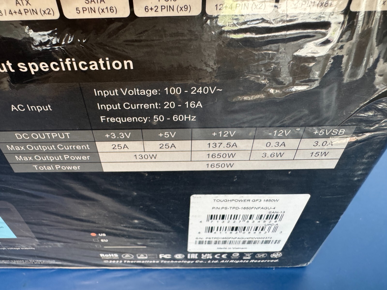 Thermaltake ToughPower GF3 TPD-1650AH3FSG PS-TPD-1650FNFAGU-4 1650W Power Supply - Image 4