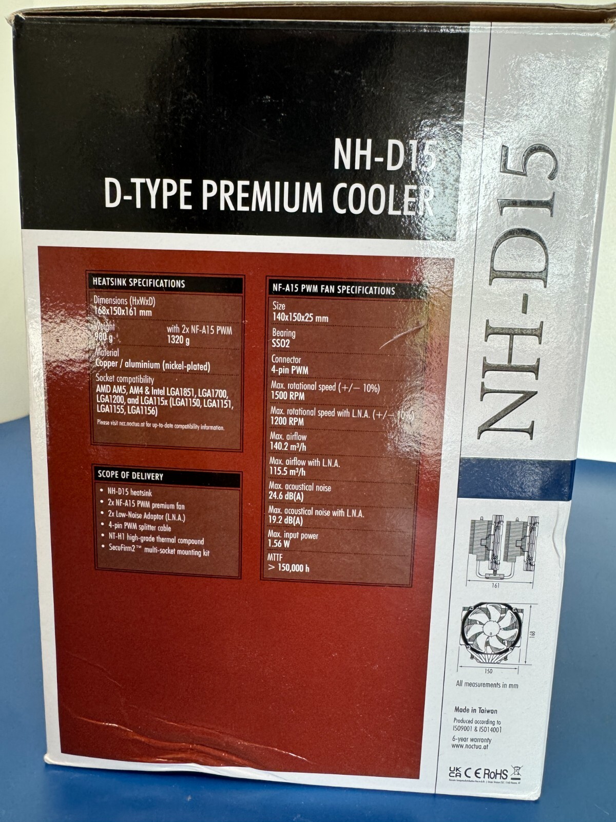 Noctua NH-D15 CPU Cooler Heatsink FAN Intel LGA2066/2011/1150/1151/1155 AMD PWM - Image 2