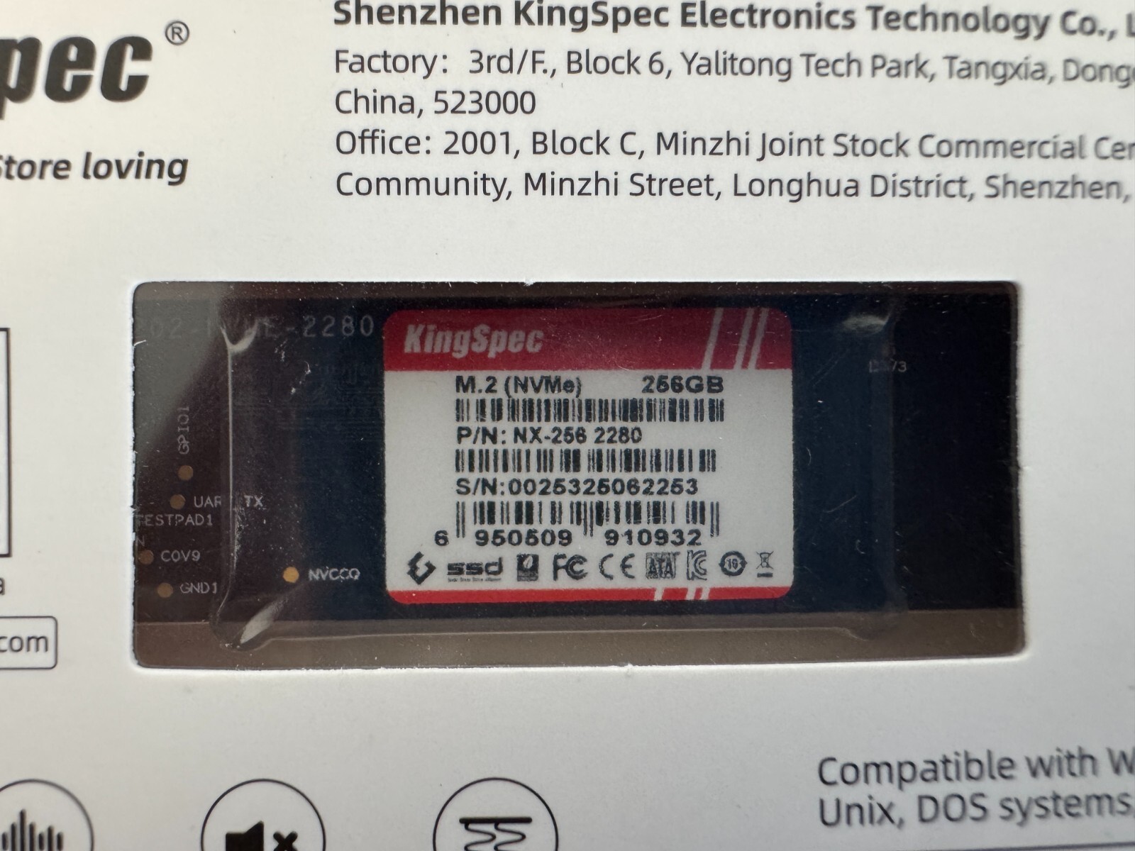 KingSpec 256gb NX-256 2280 M.2 NVME SSD PCIe Gen 3.0X4 - Image 3