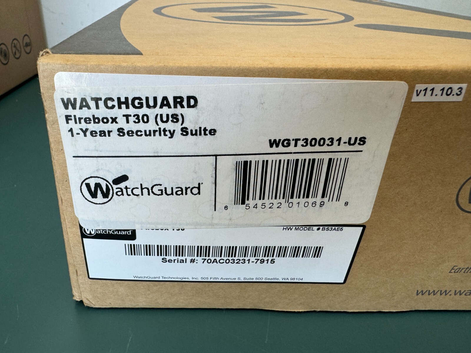 WatchGuard Firebox T30 Firewall Security Appliance 1 YR SUITE BS3AE5 WGT30031-US - Image 2