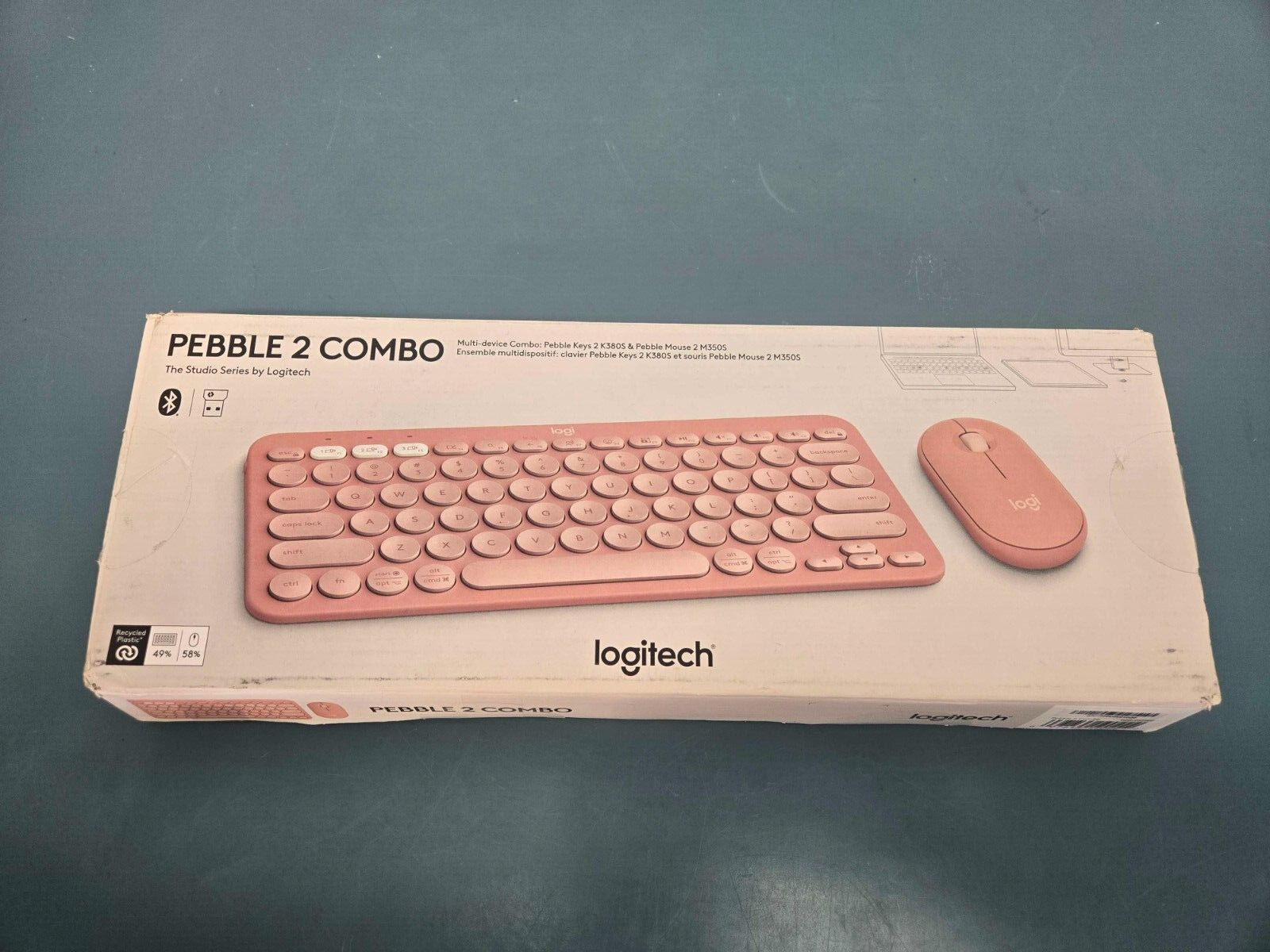 Logitech Pebble 2 Combo Wiresless Keyboard and Mouse Pink