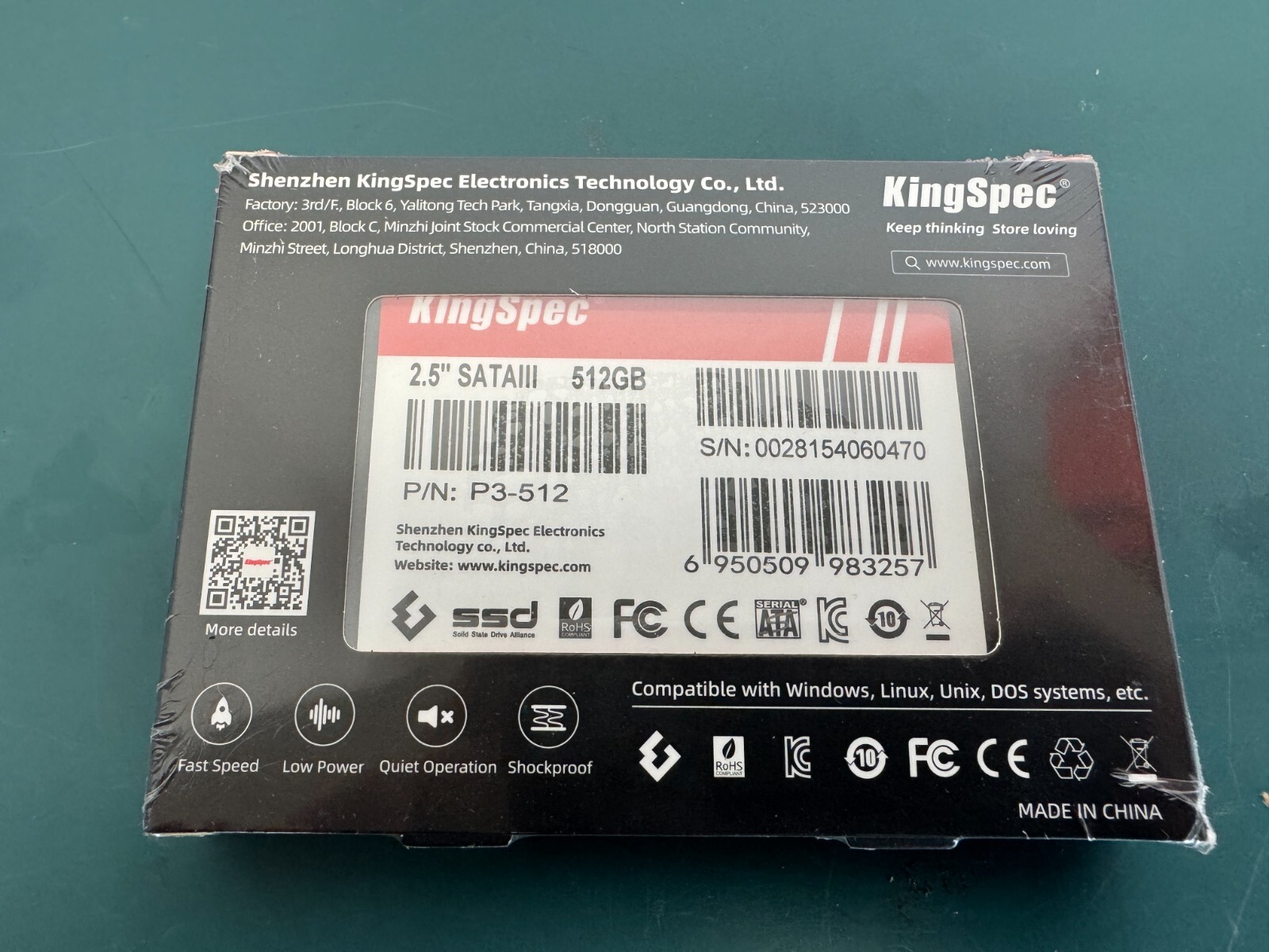 NEW KingSpec P3-512 Internal Solid State Drive 2.5" 512gb SATA III 6GB/s - Image 3