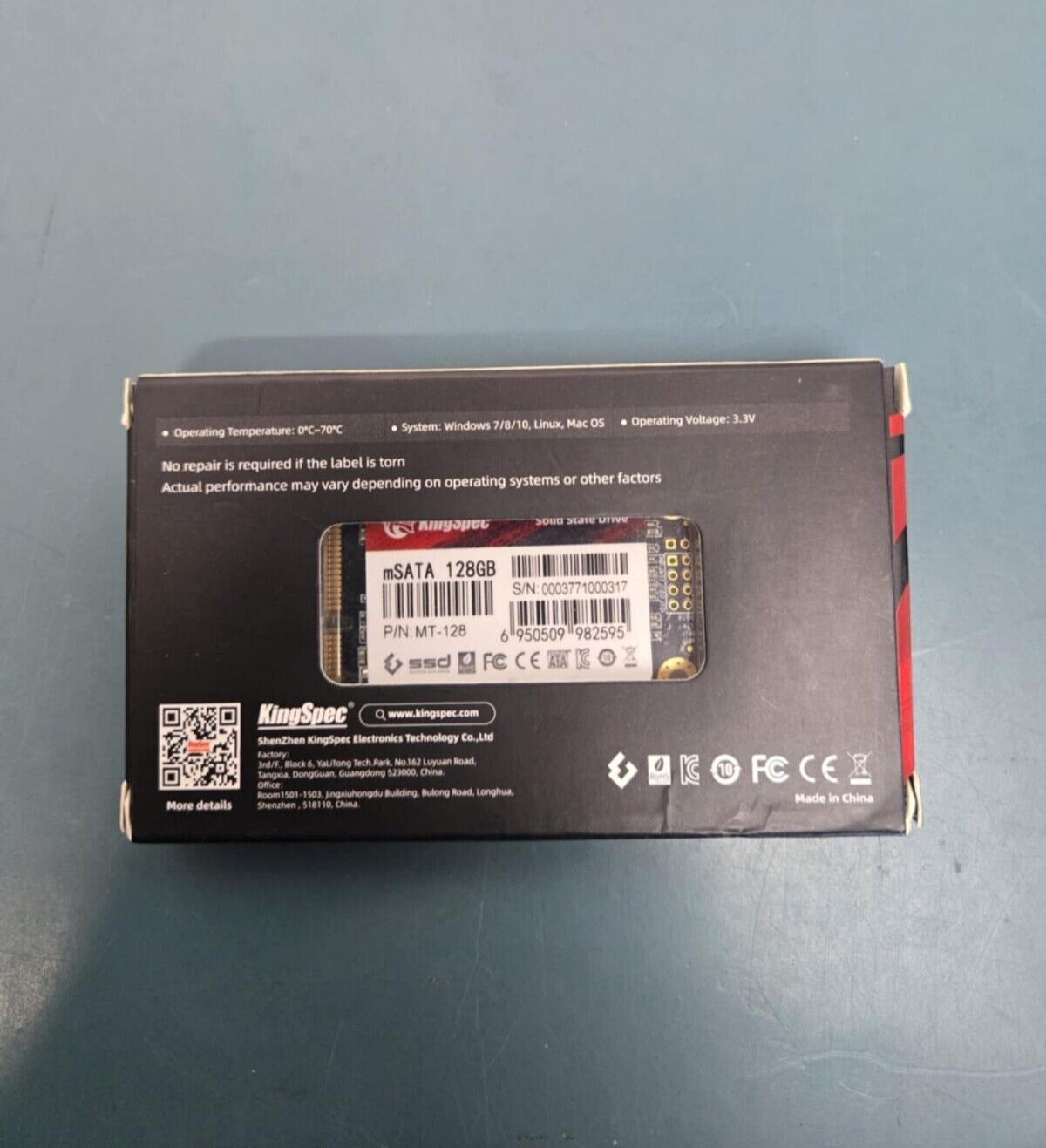 KingSpec MT-128 mSATA SSD Internal Solid State Drive 128GB - Image 2