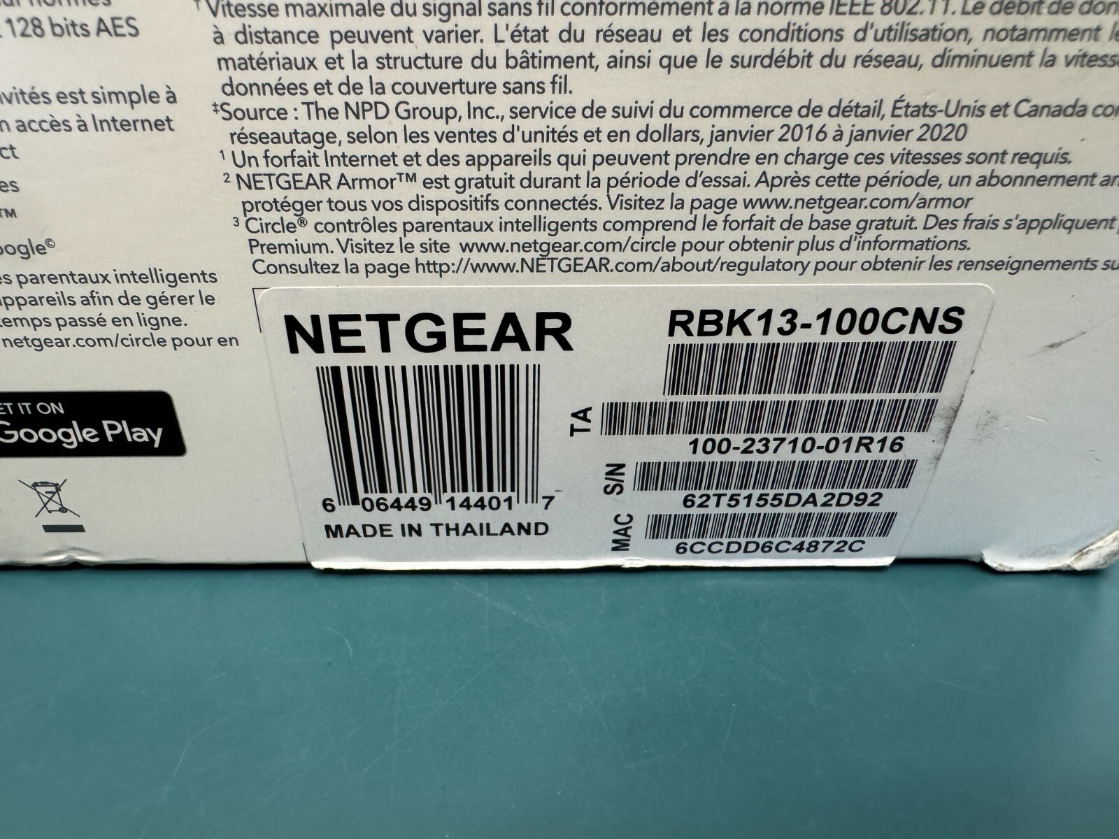 Netgear Orbi RBK13 3-pack Whole Home WiFi System Dual-band WiFi (RBK13-100CNS) - Image 2