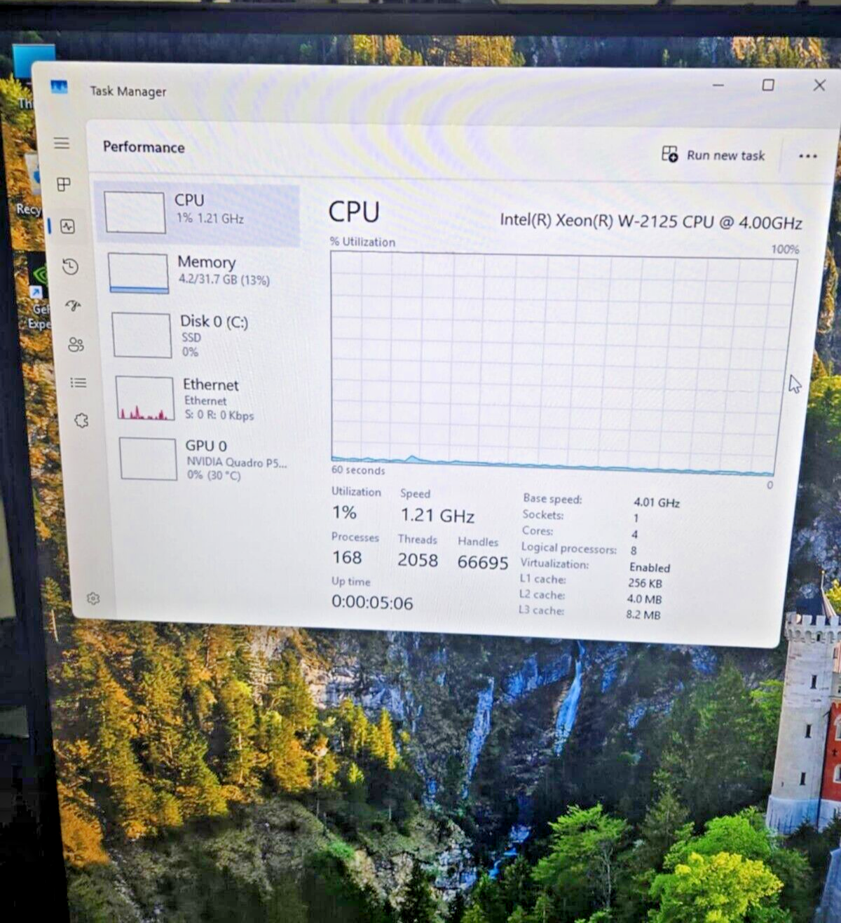 Dell Precision 5820 256GB SSD Xeon W-2125 4.00 GHz 32GB P5000 Nvidia Quadro - Image 3