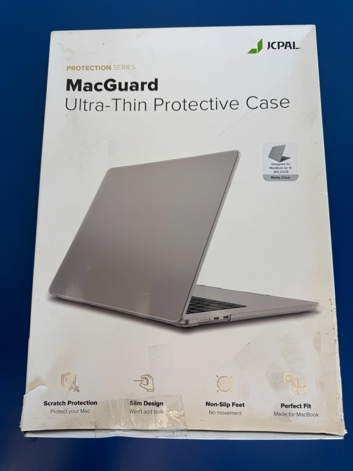 JCPal MacGuard Protective Case for MacBook Air 15" M2 2022 Clear color