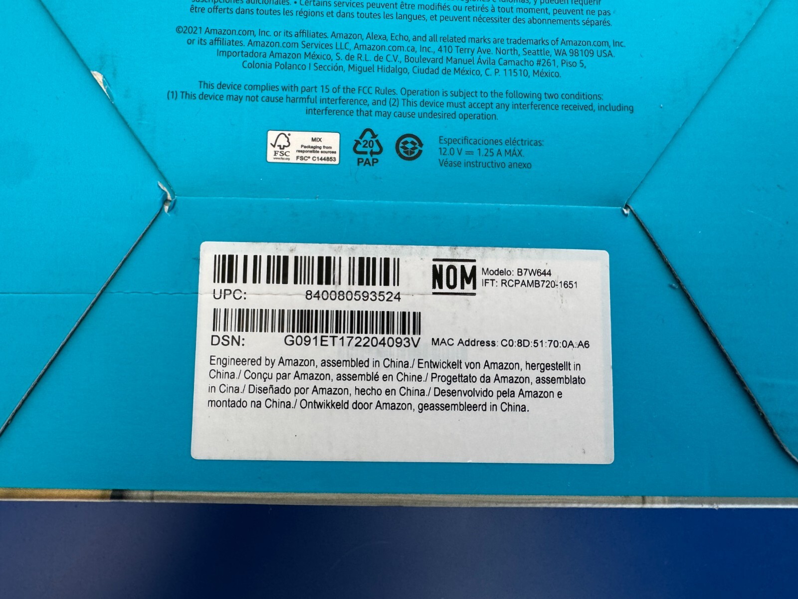 Amazon Echo Dot 4th Gen 2020 Smart Speaker with CLOCK Alexa WiFi Bluetooth Blue - Image 3