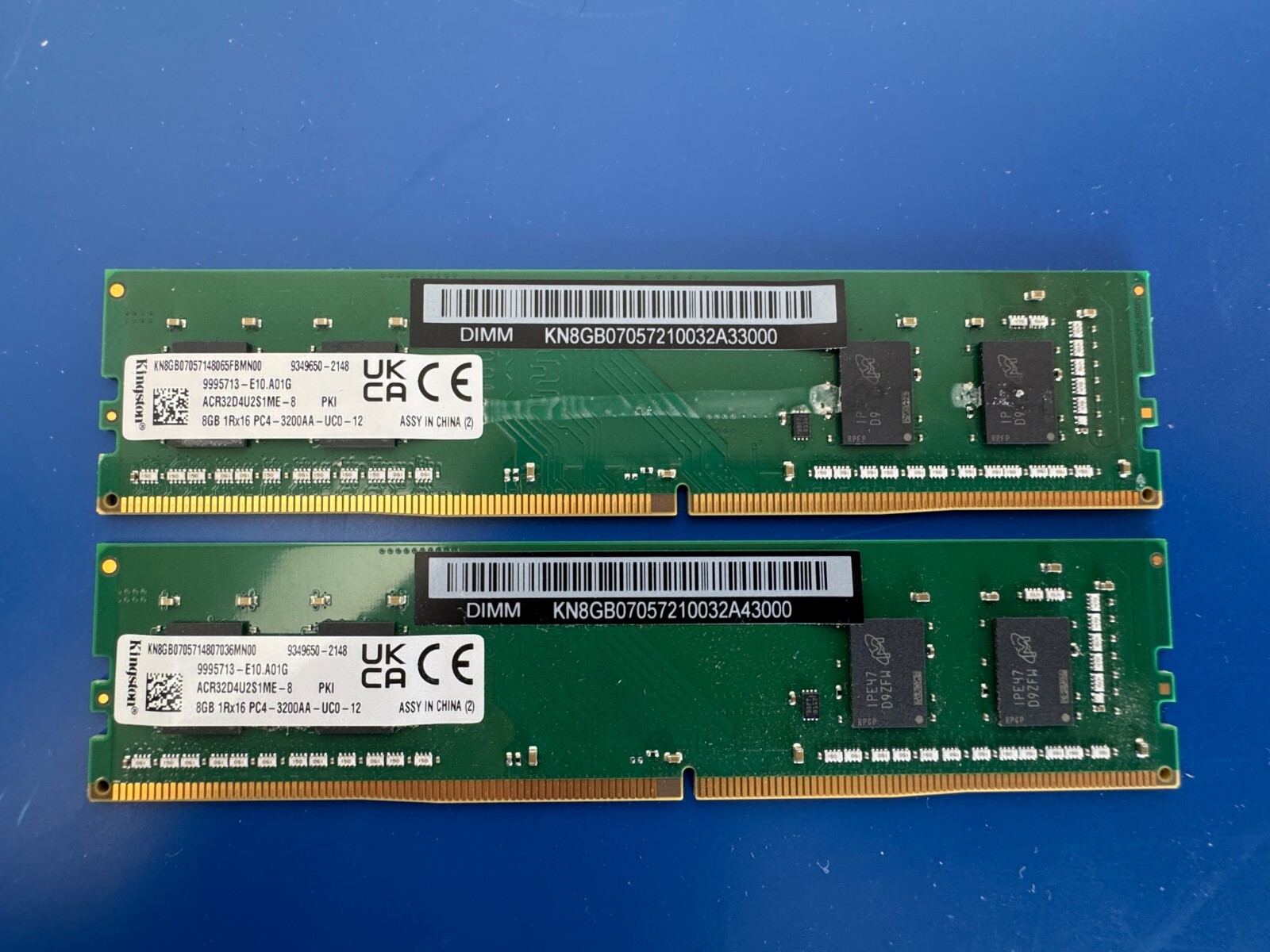 Kingston 2 x 8GB (16GB) DDR4 3200 MHz PC4-25600 DIMM 288-Pin Desktop Memory RAM
