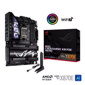 ASUS ROG CROSSHAIR X870E HERO AMD X870E AM5 ATX motherboard, Advanced AI