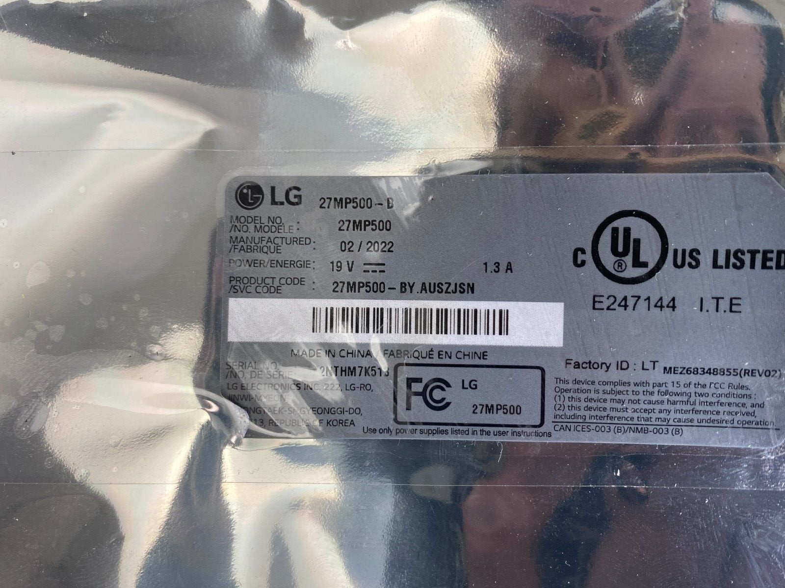 LG 27MP500 27MP500-B Monitor Main Board - Image 2