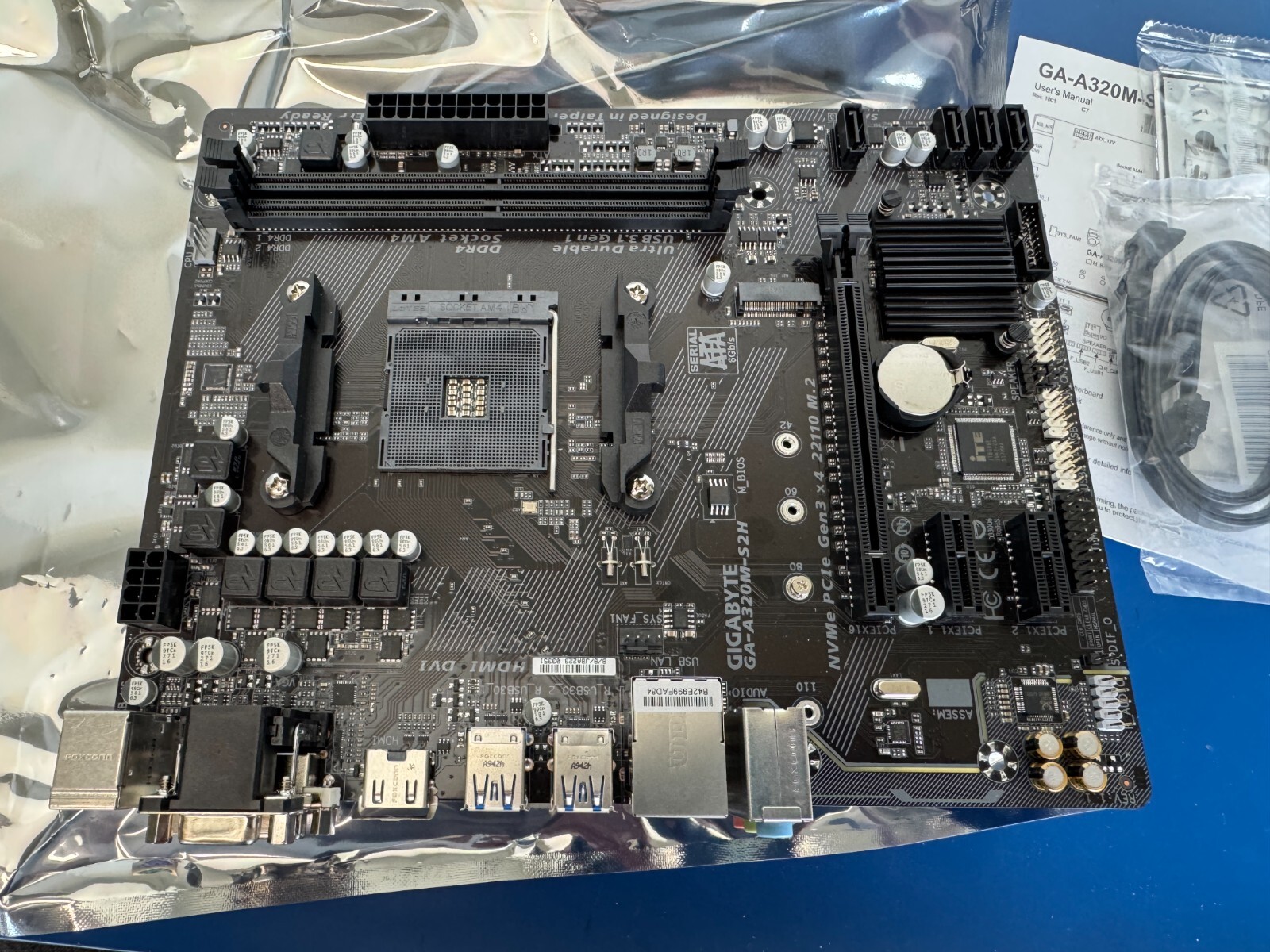 GIGABYTE A320M-S2H AMD Ryzen 5000 Ready AM4 MicroATX Motherboard - Image 5
