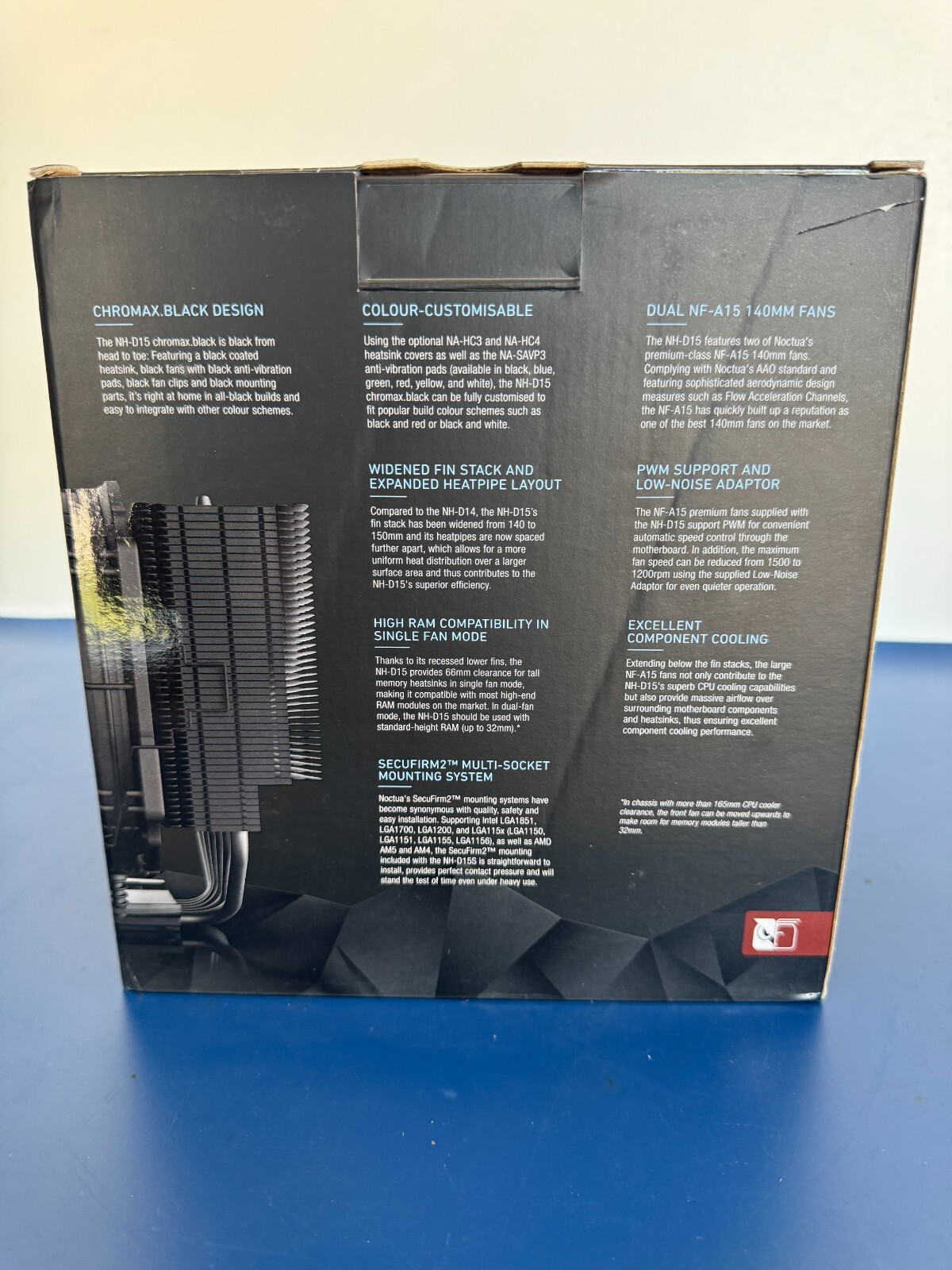 Noctua NH-D15 chromax.Black, Dual-Tower CPU Cooler (140mm, Black) - Image 3