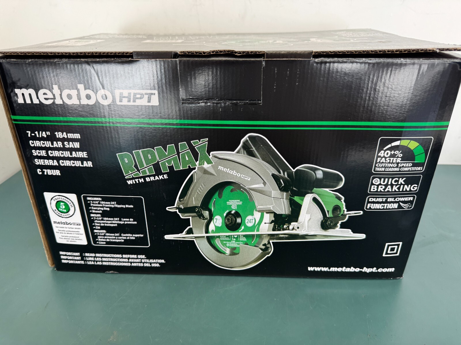 Metabo HPT 7-1/4 Inch Pro Circular Saw "RIPMAX" w/ Electric Brake | C7BUR - Image 3