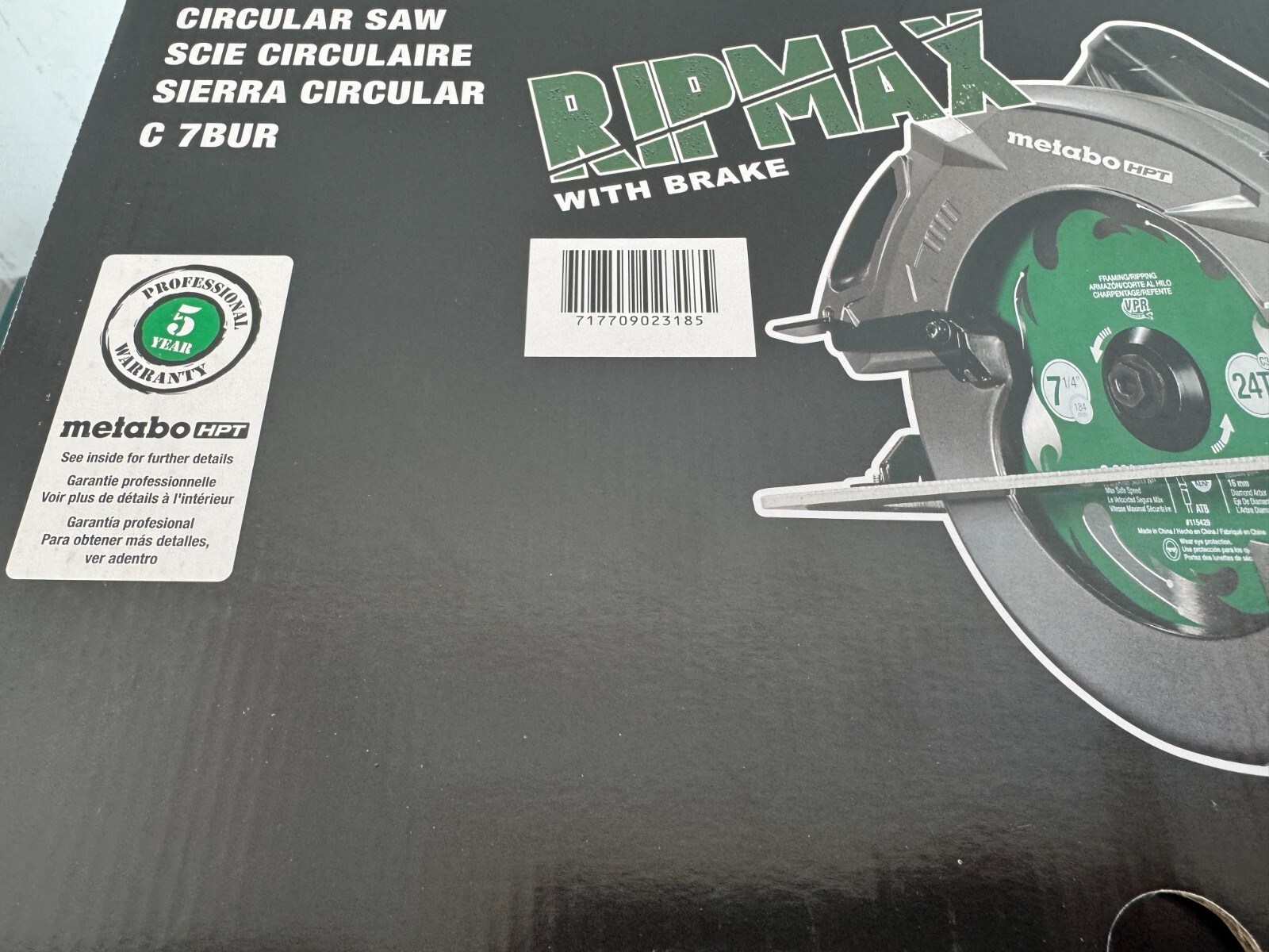 Metabo HPT 7-1/4 Inch Pro Circular Saw "RIPMAX" w/ Electric Brake | C7BUR - Image 4