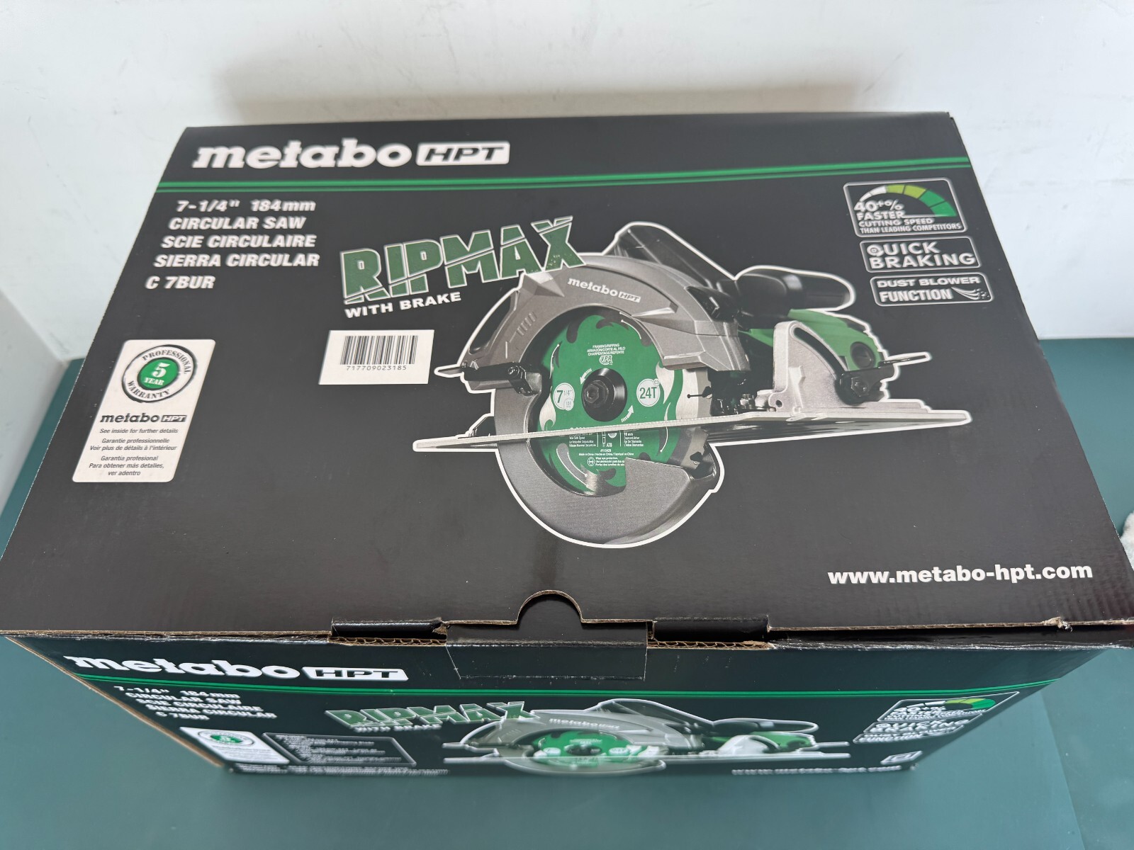 Metabo HPT 7-1/4 Inch Pro Circular Saw "RIPMAX" w/ Electric Brake | C7BUR - Image 5