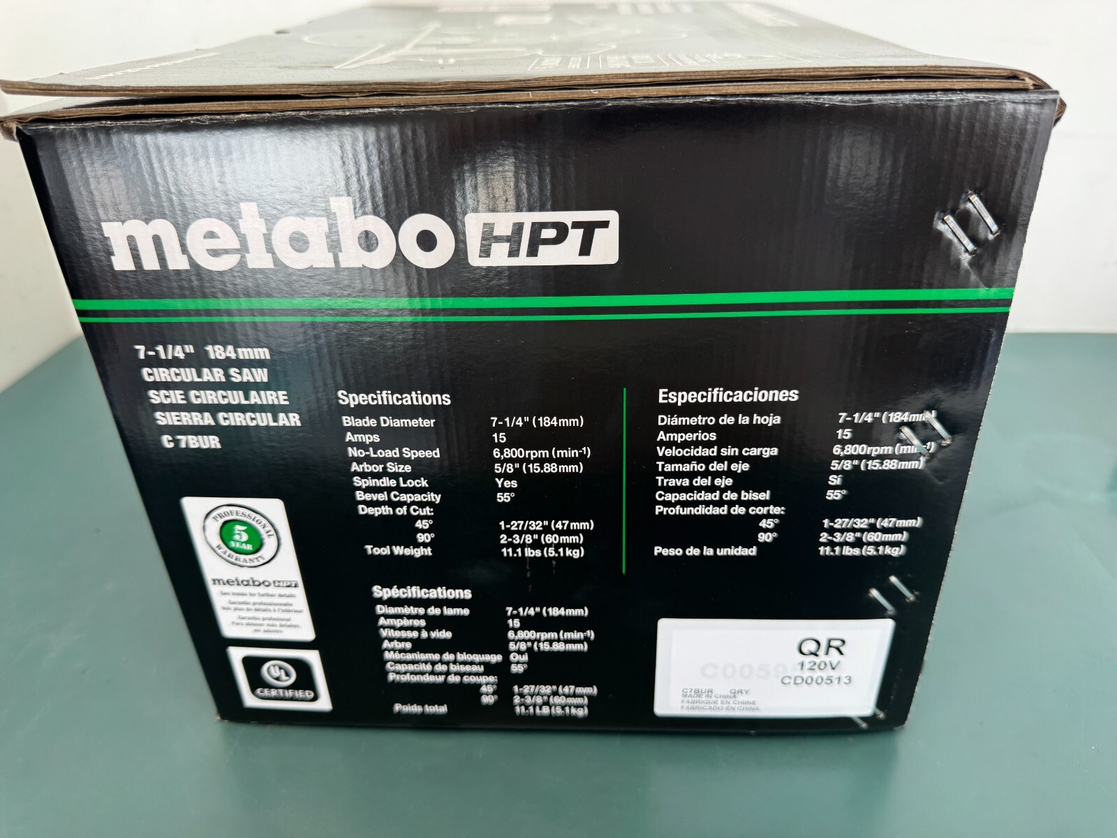 Metabo HPT 7-1/4 Inch Pro Circular Saw "RIPMAX" w/ Electric Brake | C7BUR - Image 7